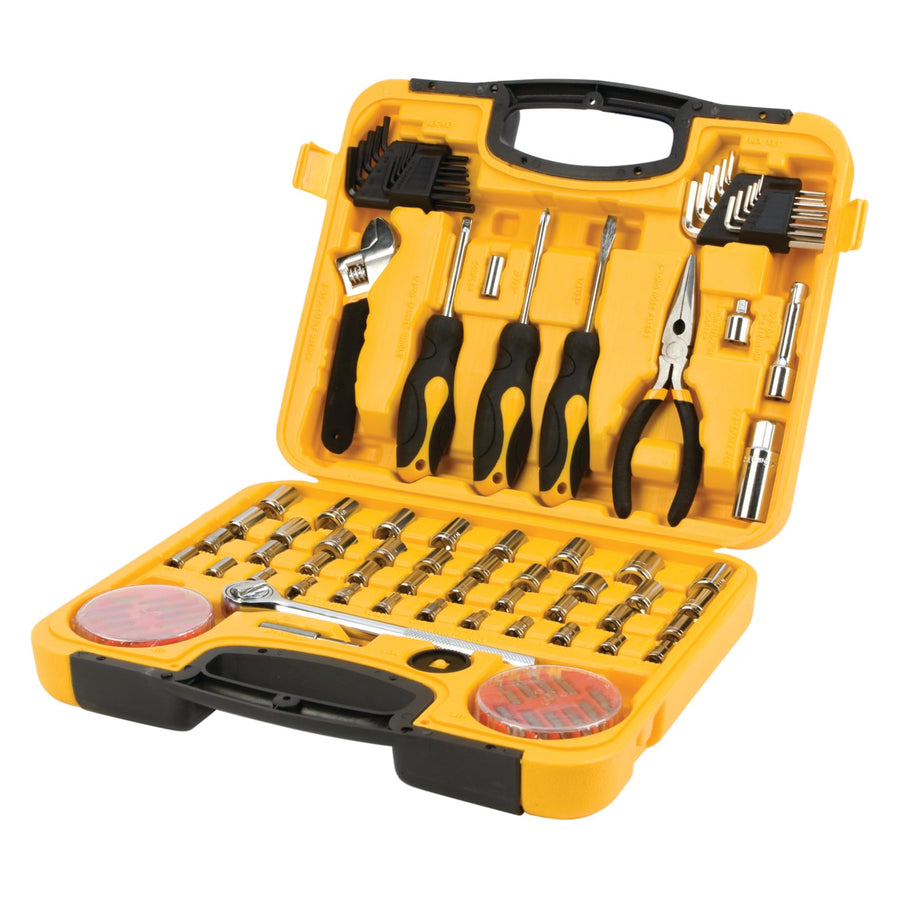 Garage Tool Set Performance Tool W1538 for House Repairs and Projects, Yellow, 94 Pieces
