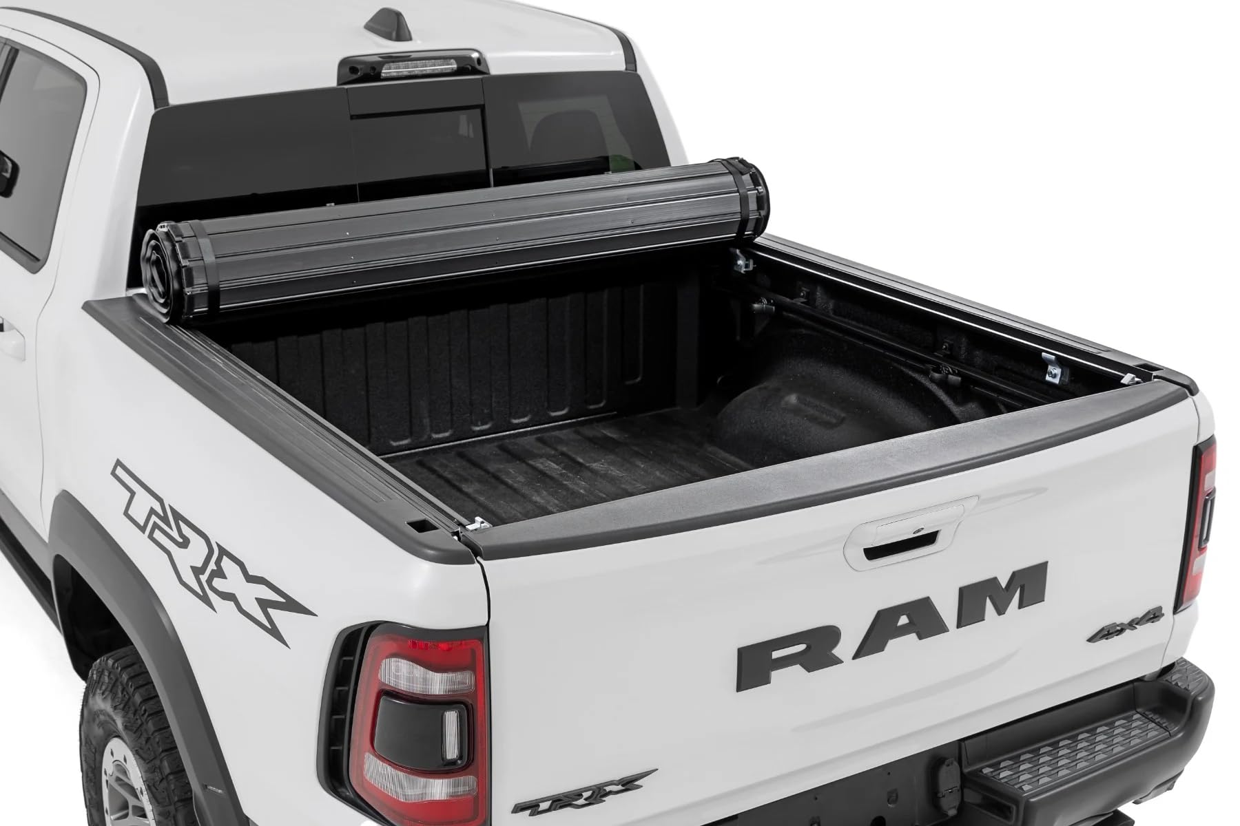 Rough Country Tonneau Cover Hard Roll-Up for Ram 1500 (2019-2026) & TRX (2021-2024) - Aluminum Truck Bed Cover, Fits 5'7 Bed