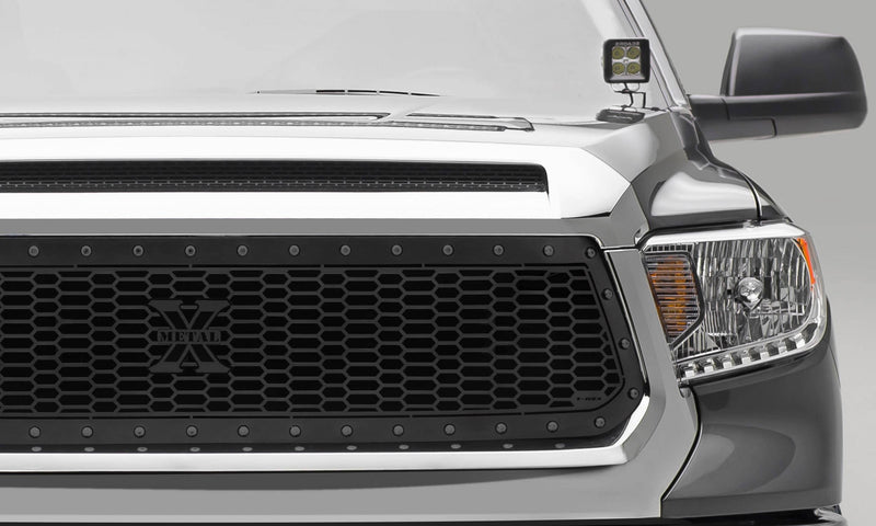 Stealth Laser X Grille, 2014-2017 Tundra, Black, 1 Pc, Replacement, Black Studs - PN #7719641-BR