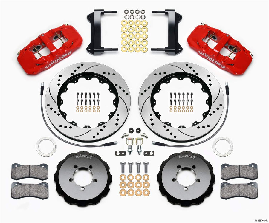 Front AERO6 Hat Kit,14.00, Drilled, Red