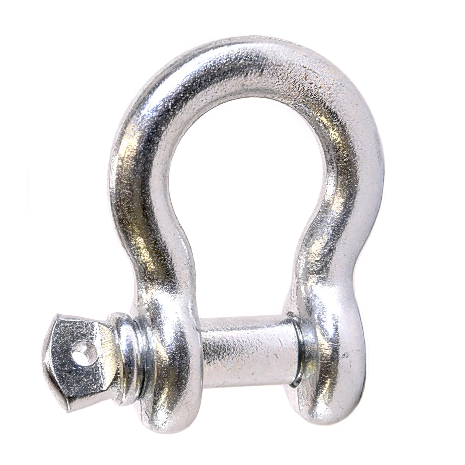 TrailFX WA044 Steel D-Ring with 3/4 Inch Pin Silver 9500 Pound Weight Rating Zinc Coated Cast Steel Single