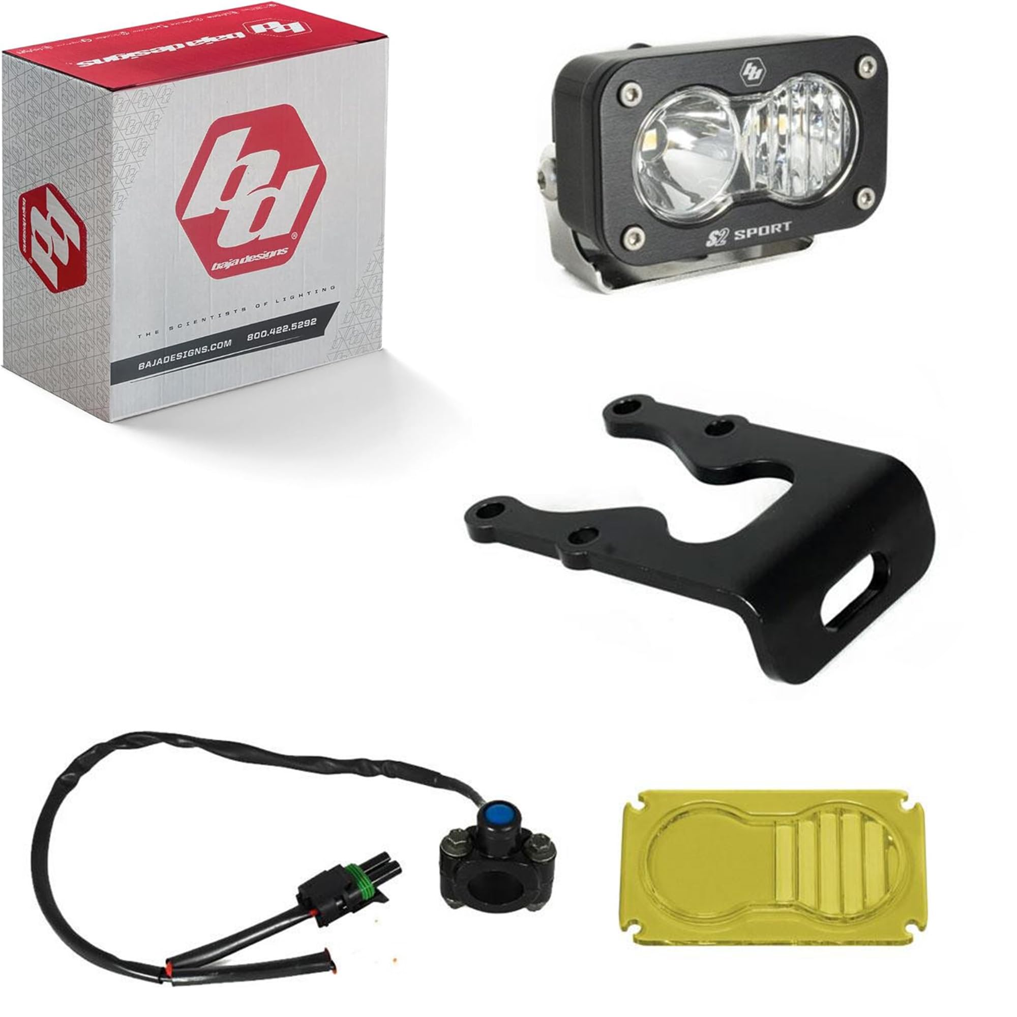 S2 Sport Baja Designs Headlight Kit for Sur-Ron Light Bee X and Talaria MX3/MX4 (Driving Combo; Clear)