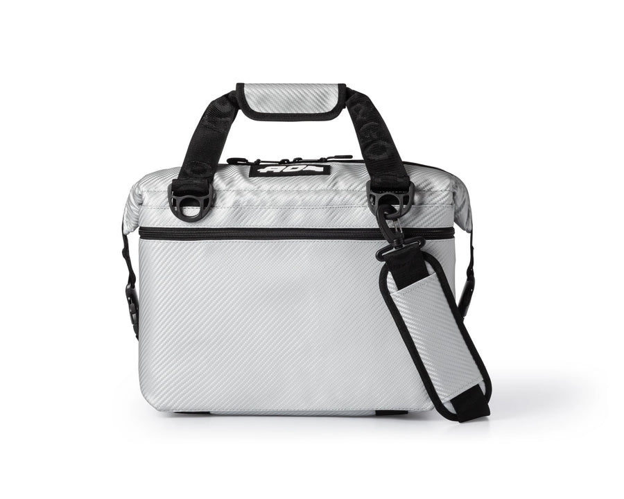 AO Coolers Carbon Expedition Soft Cooler with High-Density Insulation, Silver, 12-Can