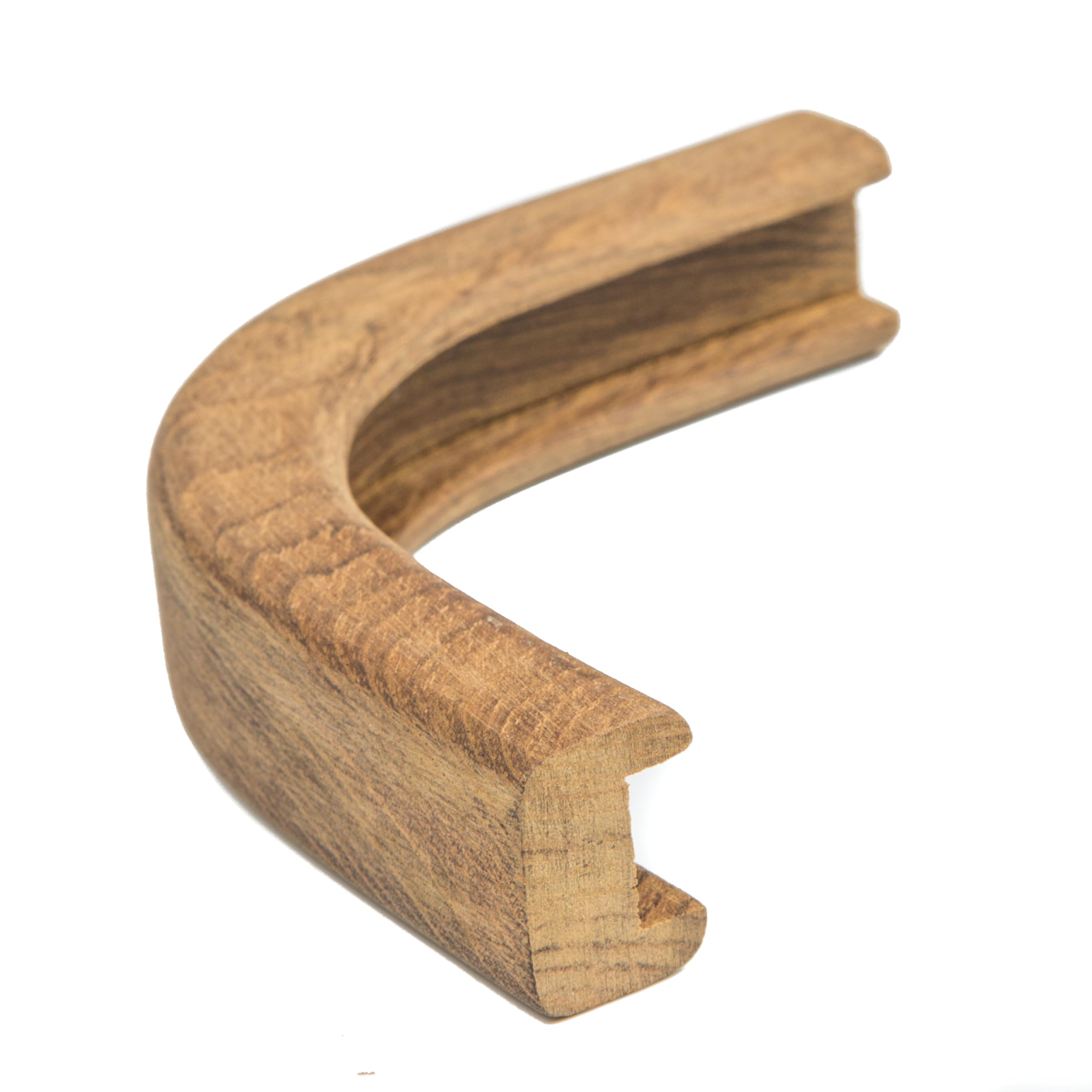 Outside Corner Track Whitecap Teak Bulkhead Molding, 1/2"