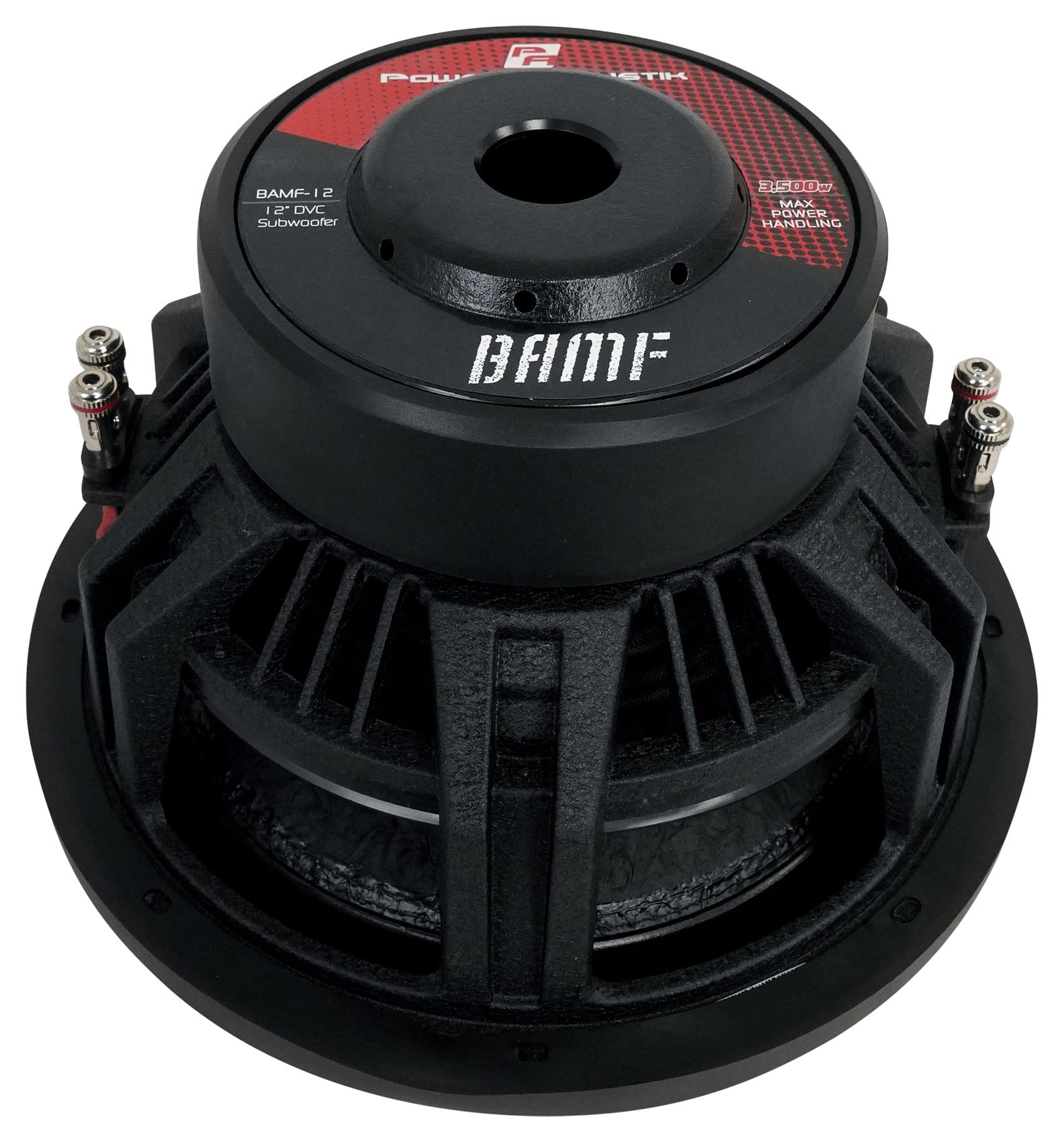 Bumper-122 Power Acoustik BAMF-122 Subwoofer 3500 Watts 12 inches Dual Suspension,Black