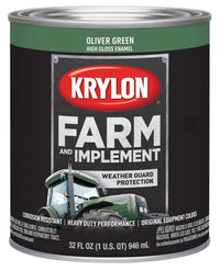 Krylon® Farm & Implement 2036 Brush, High Gloss, Oliver Green, 1 Quart Architectural Paints