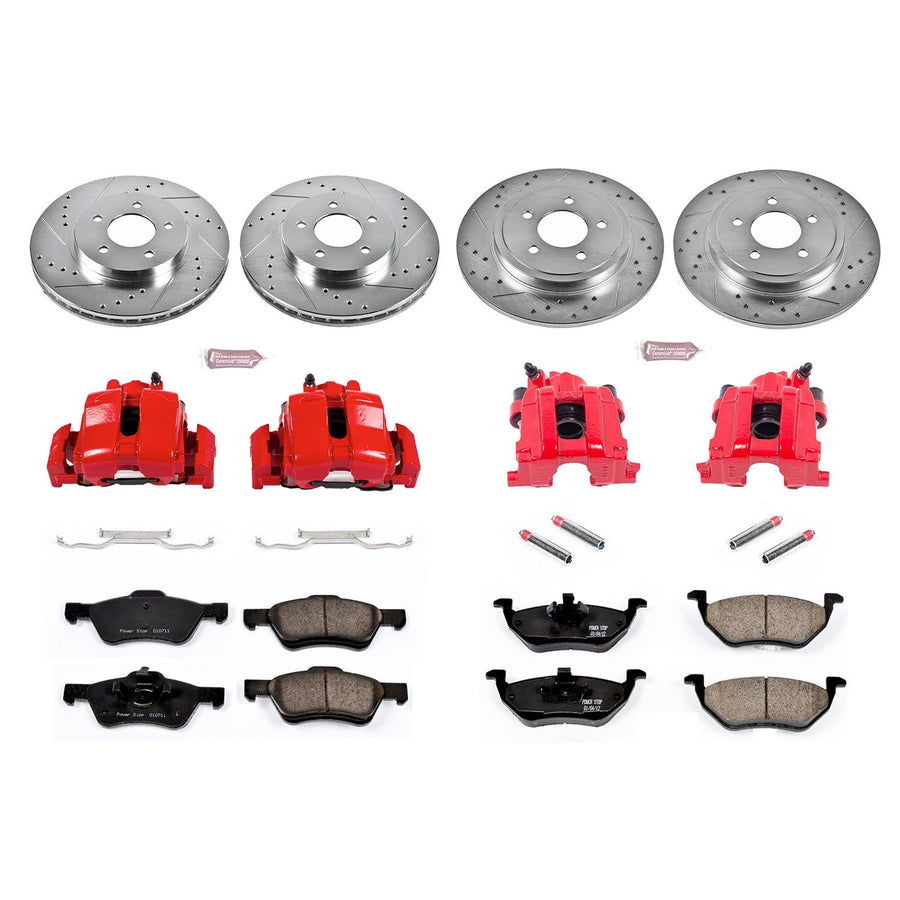 Power Stop Rear KC4593-36 Z36 Truck and Tow Brake Kit with Calipers For Ford F-350 Super Duty 2005-2010 [Model Specific]