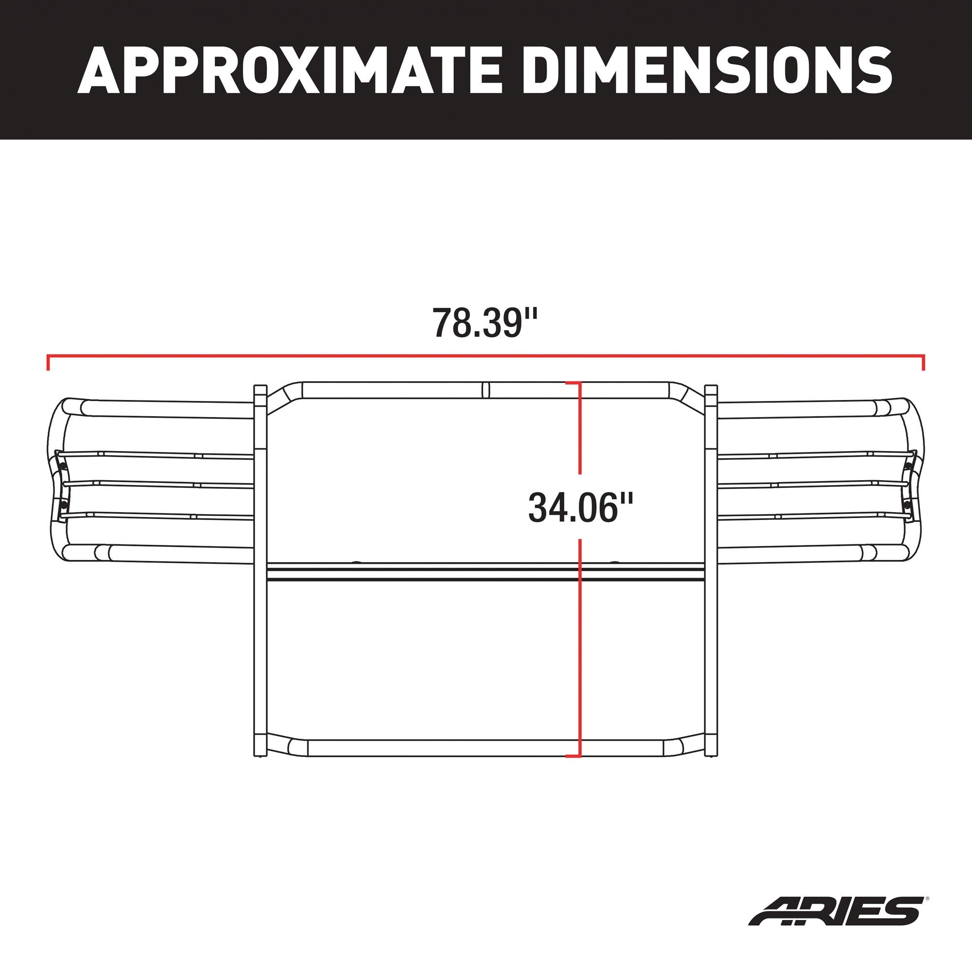 Black Steel ARIES 3068 1-1/2-Inch Grille Guard, No-Drill, Select Ford Explorer
