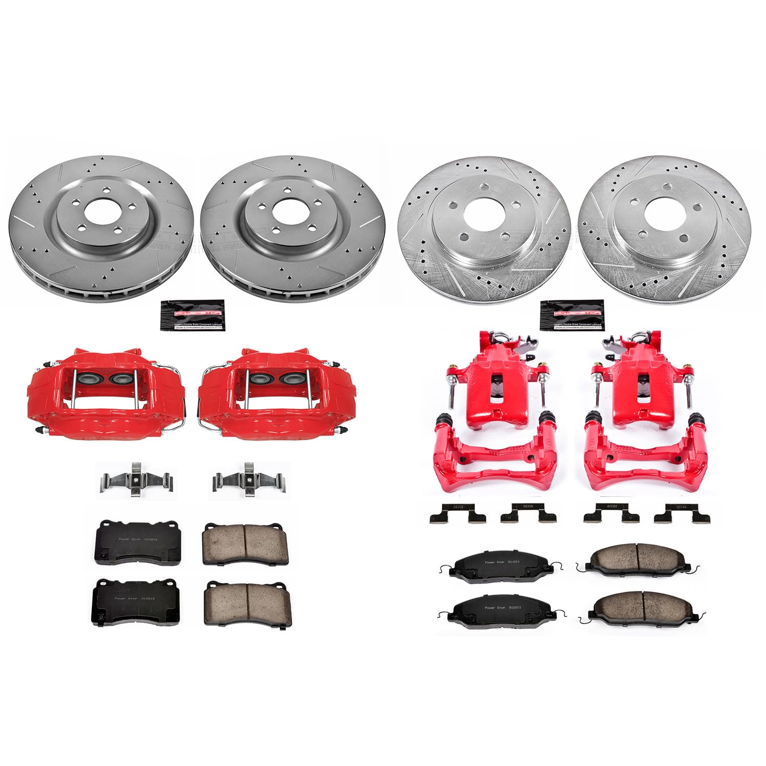Power Stop Z23 Evolution Sport Brake Kit Front and Rear (with Calipers) For Ford Mustang 2007-2011 [Model Specific]
