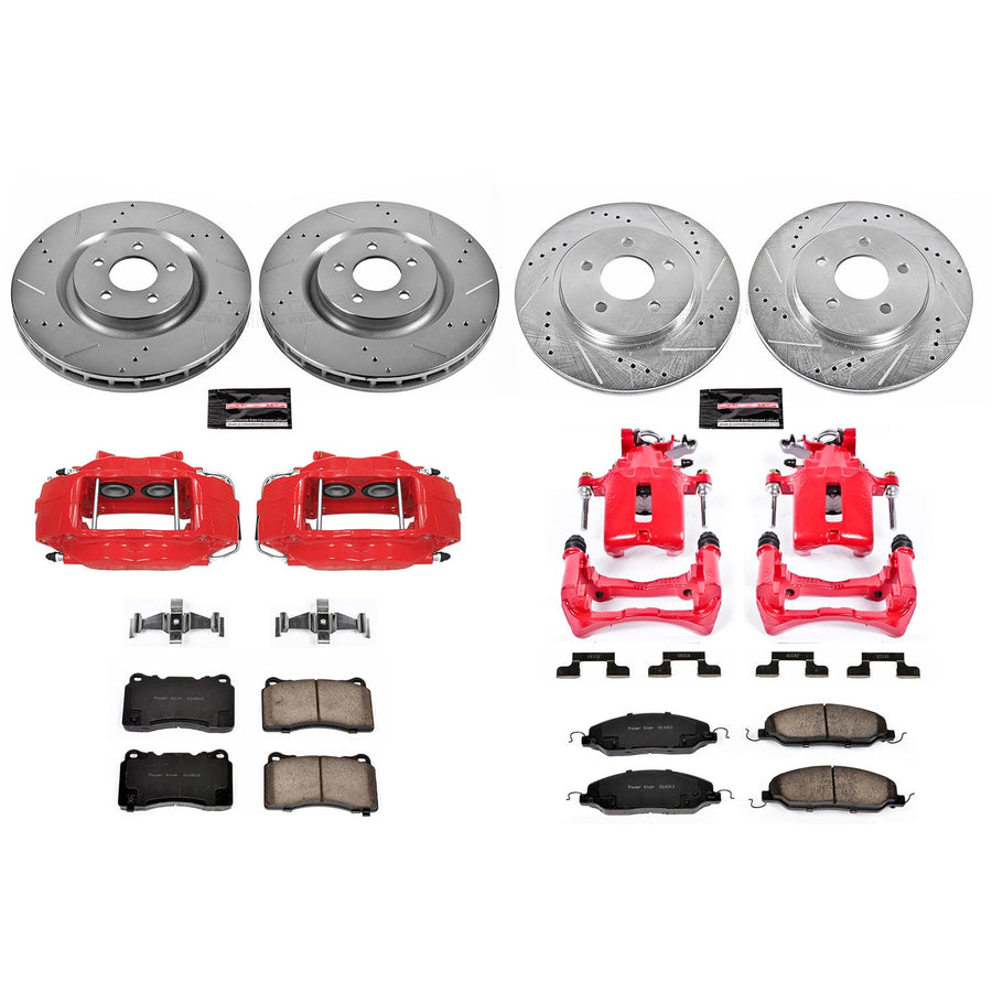Power Stop Z23 Evolution Sport Brake Kit Front and Rear (with Calipers) For Ford Mustang 2007-2011 [Model Specific]