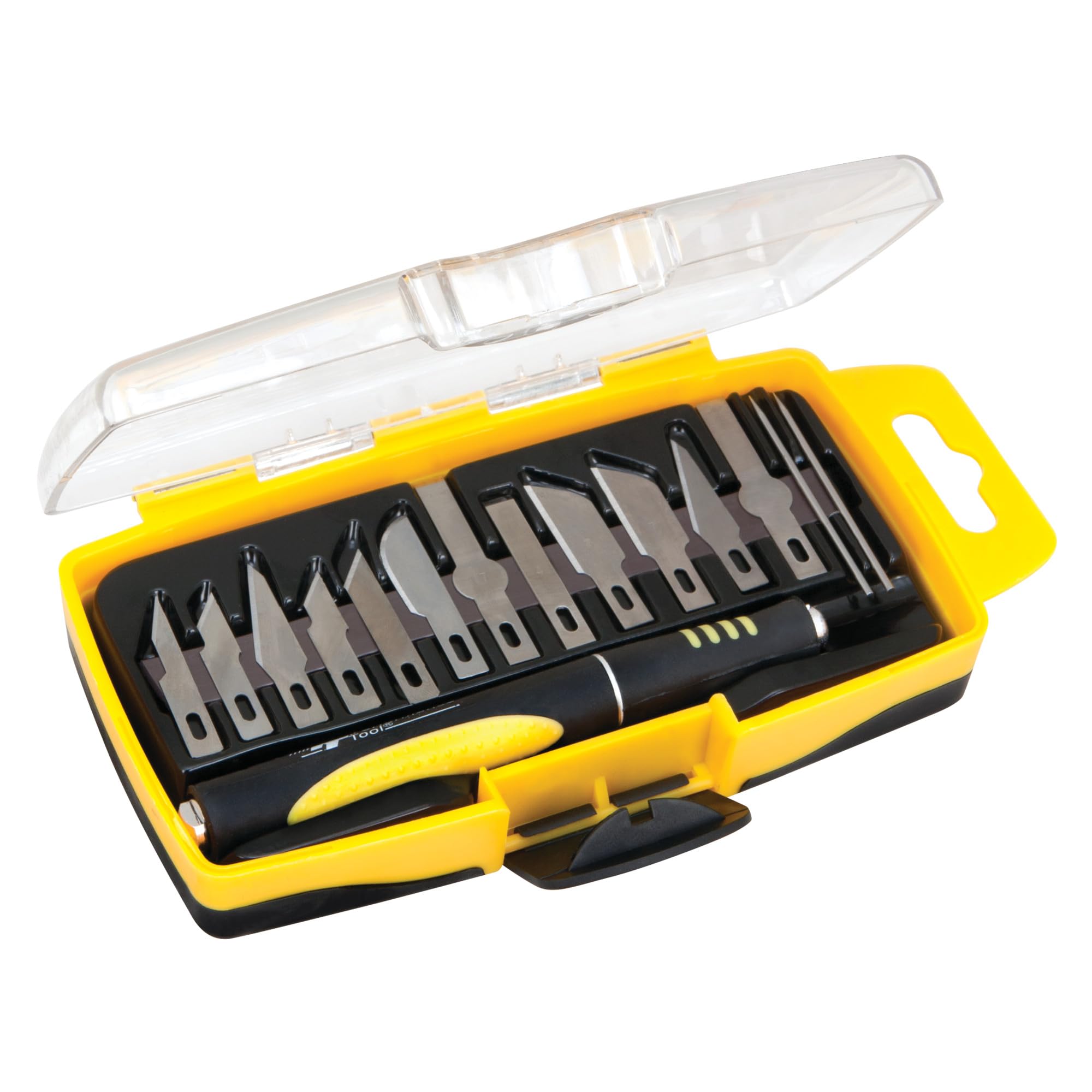 Hobby Knife Set Performance Tool W9170 - 14 Blades for Various Projects with Comfortable Contoured Handle and Storage Case