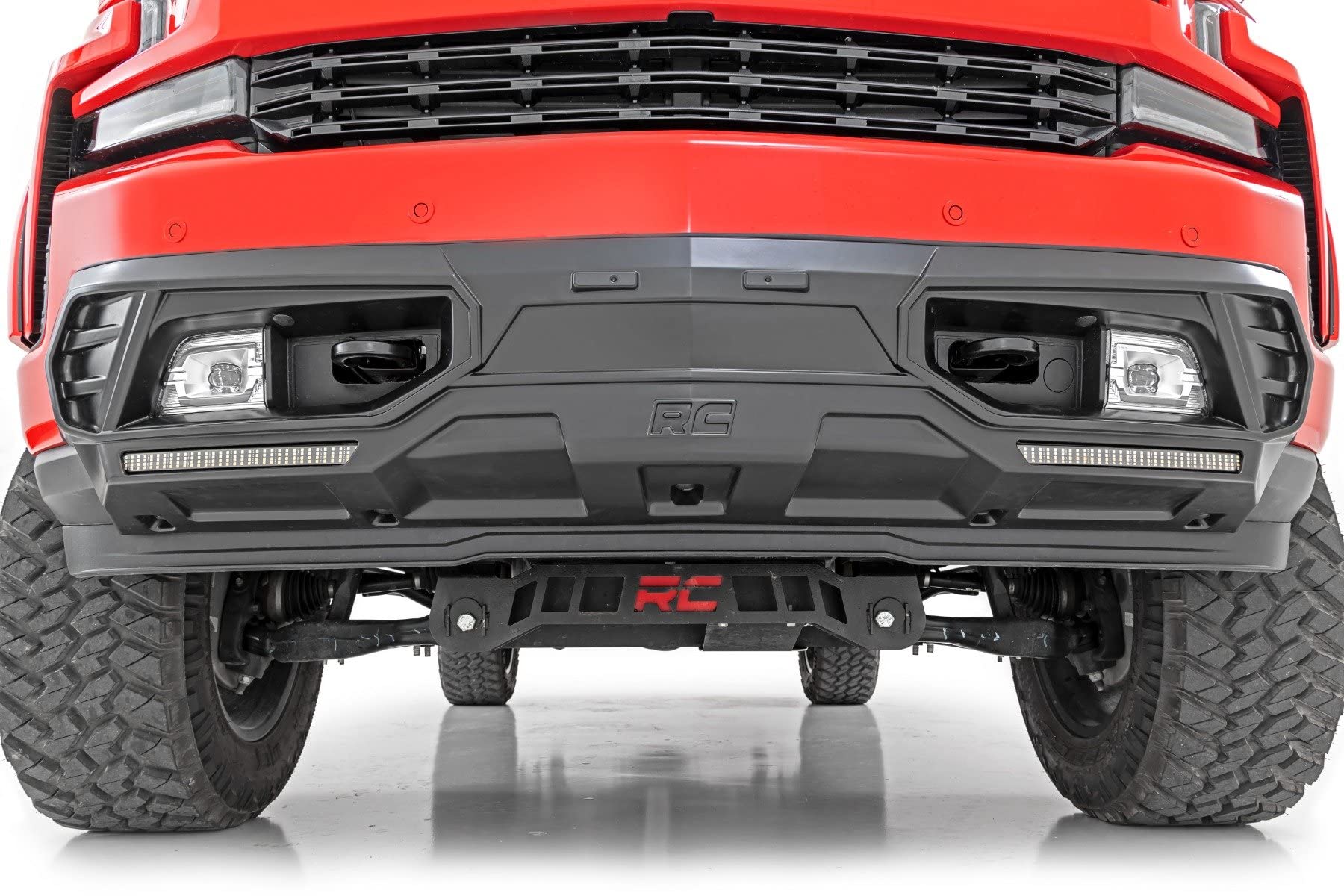 LED Front Fascia Cover Rough Country for Chevy Silverado 1500 2WD/4WD (2019-2022) with Quad Row Light Strips