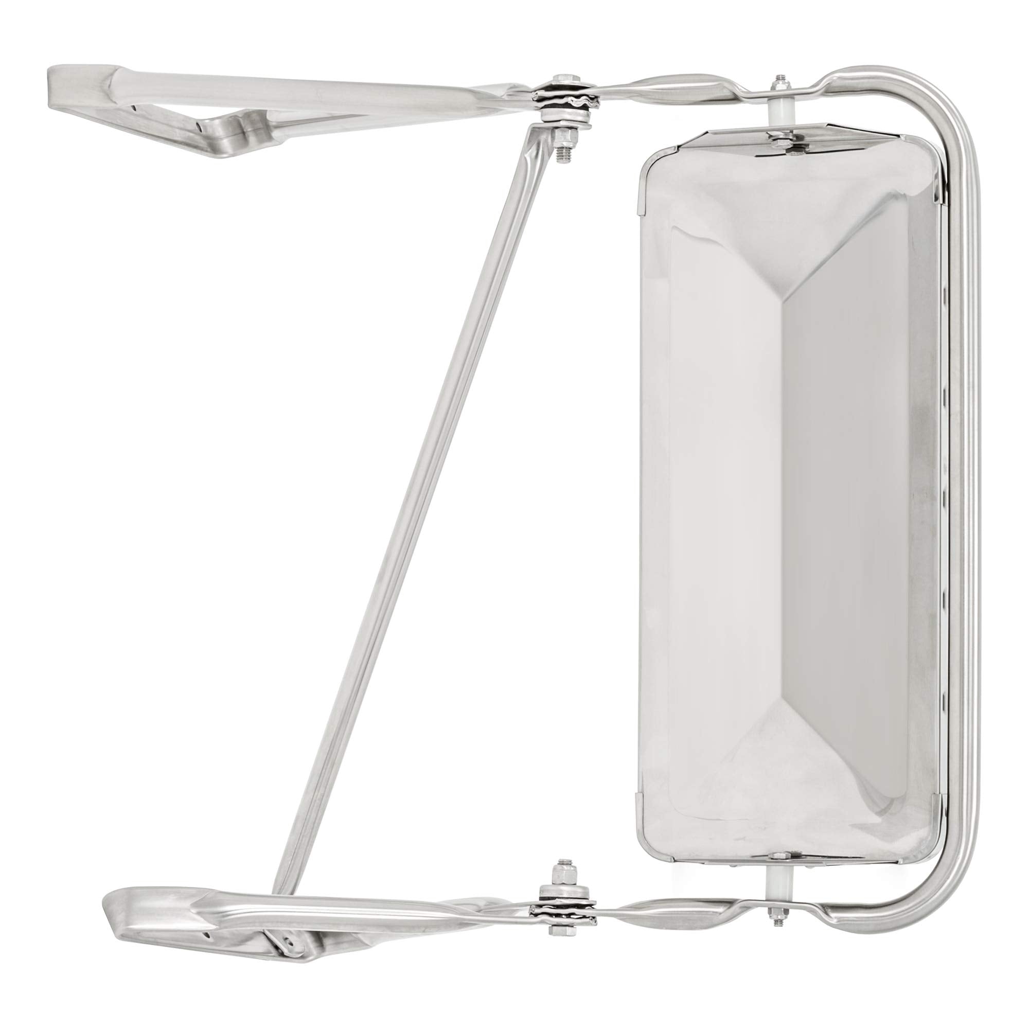 Custom RETRAC West Coast Mirror Assembly, Stainless Steel