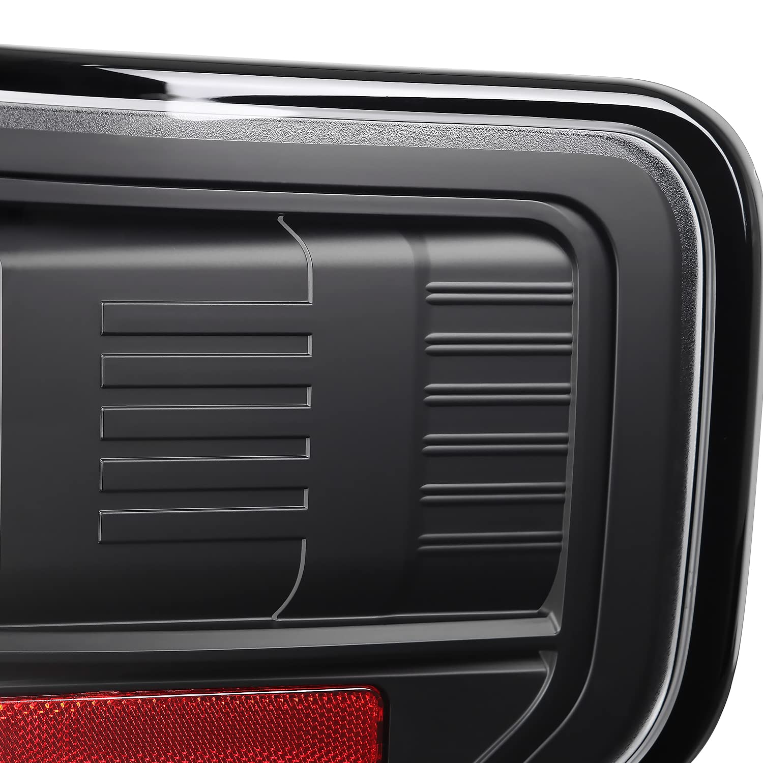 Spec-D Tuning Tail Lights Black w/Red LED Bar Compatible with 2009-2014 Ford F150, Left + Right Pair Assembly