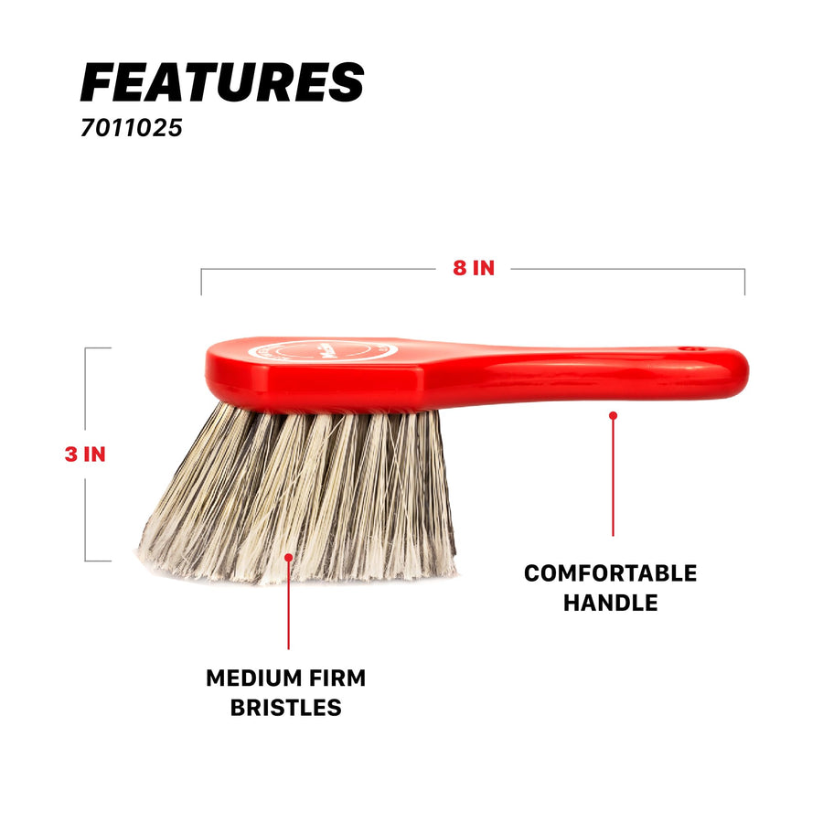 Maxshine Wheel & Body Universal Cleaning Brush | Medium-Duty Car Detailing Brush with Strong High-Density Bristles | Ideal for Wheels, Tires, Engines & Exterior Surfaces | Auto Detailing Accessory