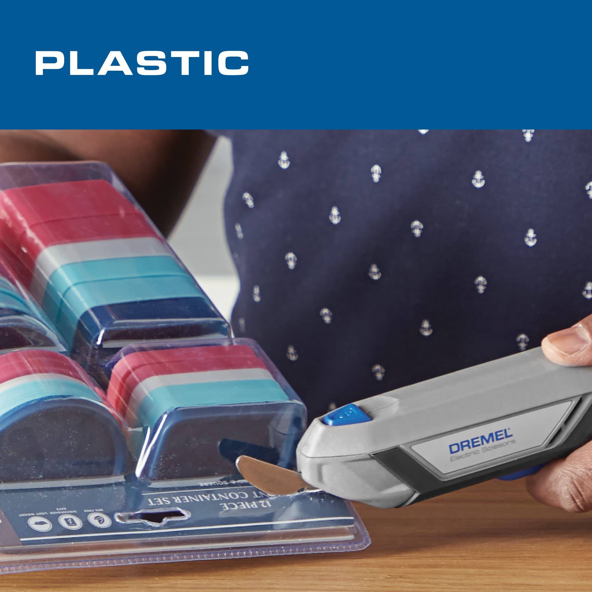 Dremel Cordless 4V Electric Scissors with USB Rechargeable Battery and Two Blade Attachments - Ideal for Cutting Cardboard, Fabric, and Paper, HSSC-01