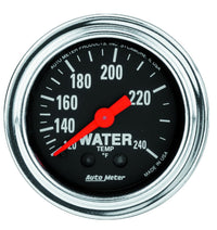 Mechanical Water Temperature Gauge Auto Meter 2433 Traditional Chrome