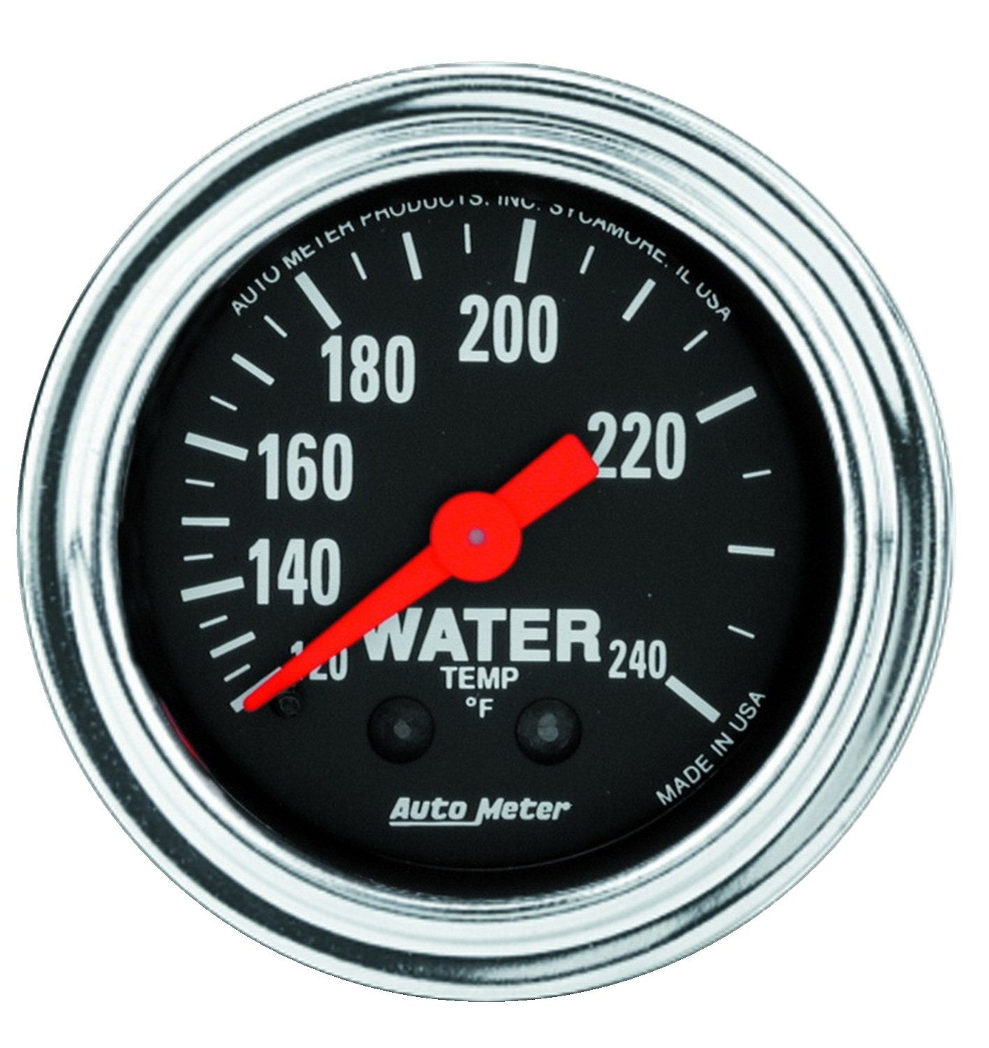 Mechanical Water Temperature Gauge Auto Meter 2433 Traditional Chrome