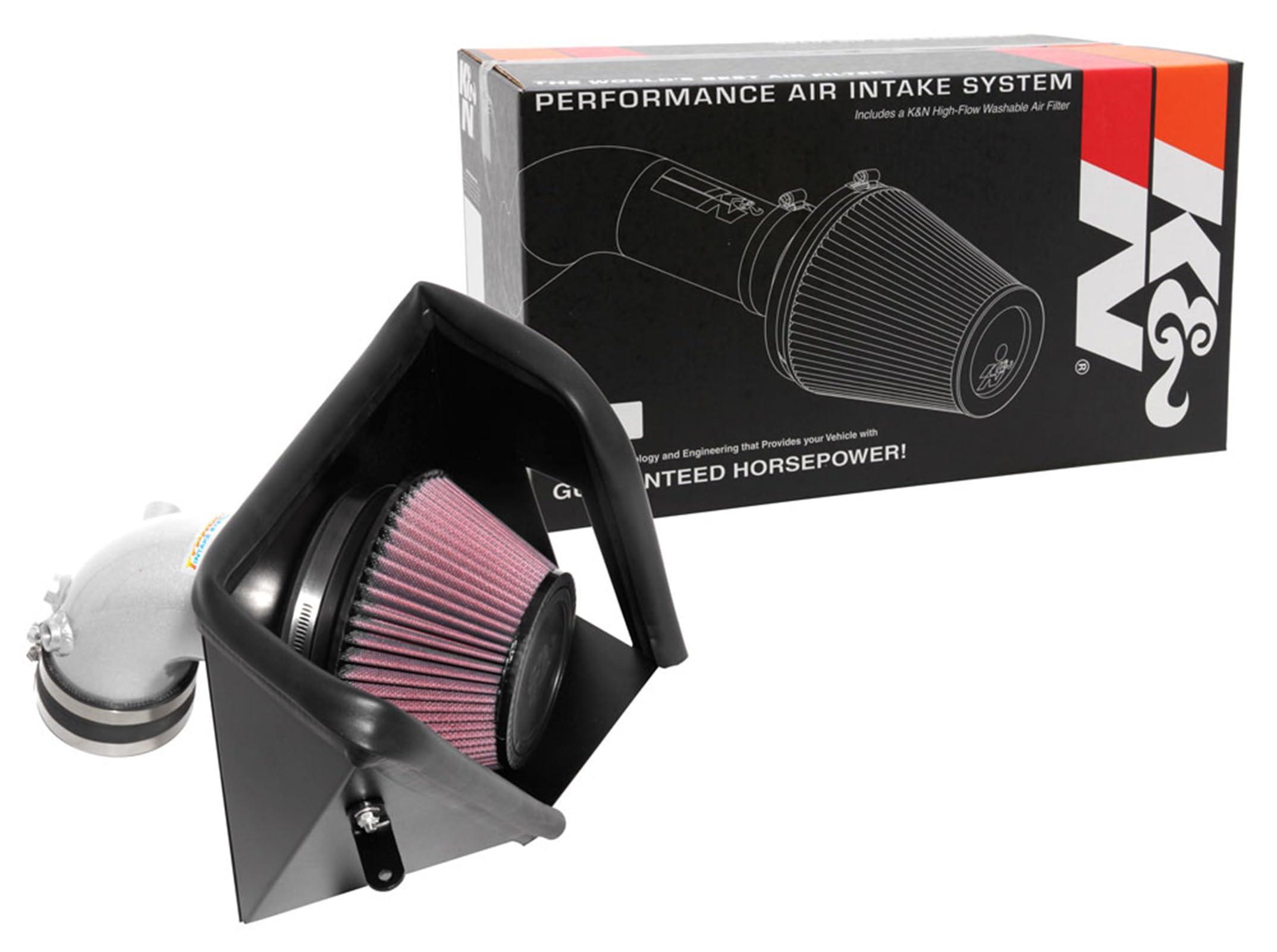Cold Air Intake System K&N: High-Flow Air Filter, Increase Performance & Acceleration: Compatible with 2018-2023 Genesis/Kia: G70, Stinger, 69-5320TS