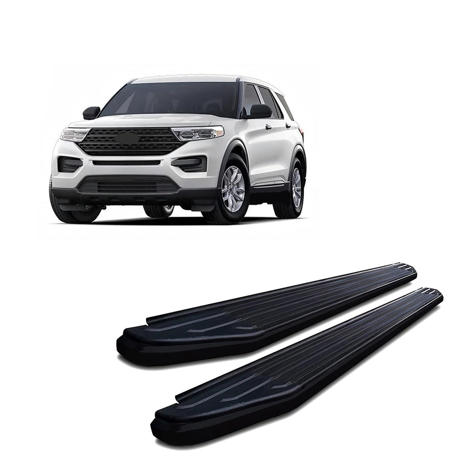 Peerless Black Horse Off Road Running Boards Compatible with 2020-2023 Ford Explorer|2020-2022 Lincoln Aviator-PR-F576BK