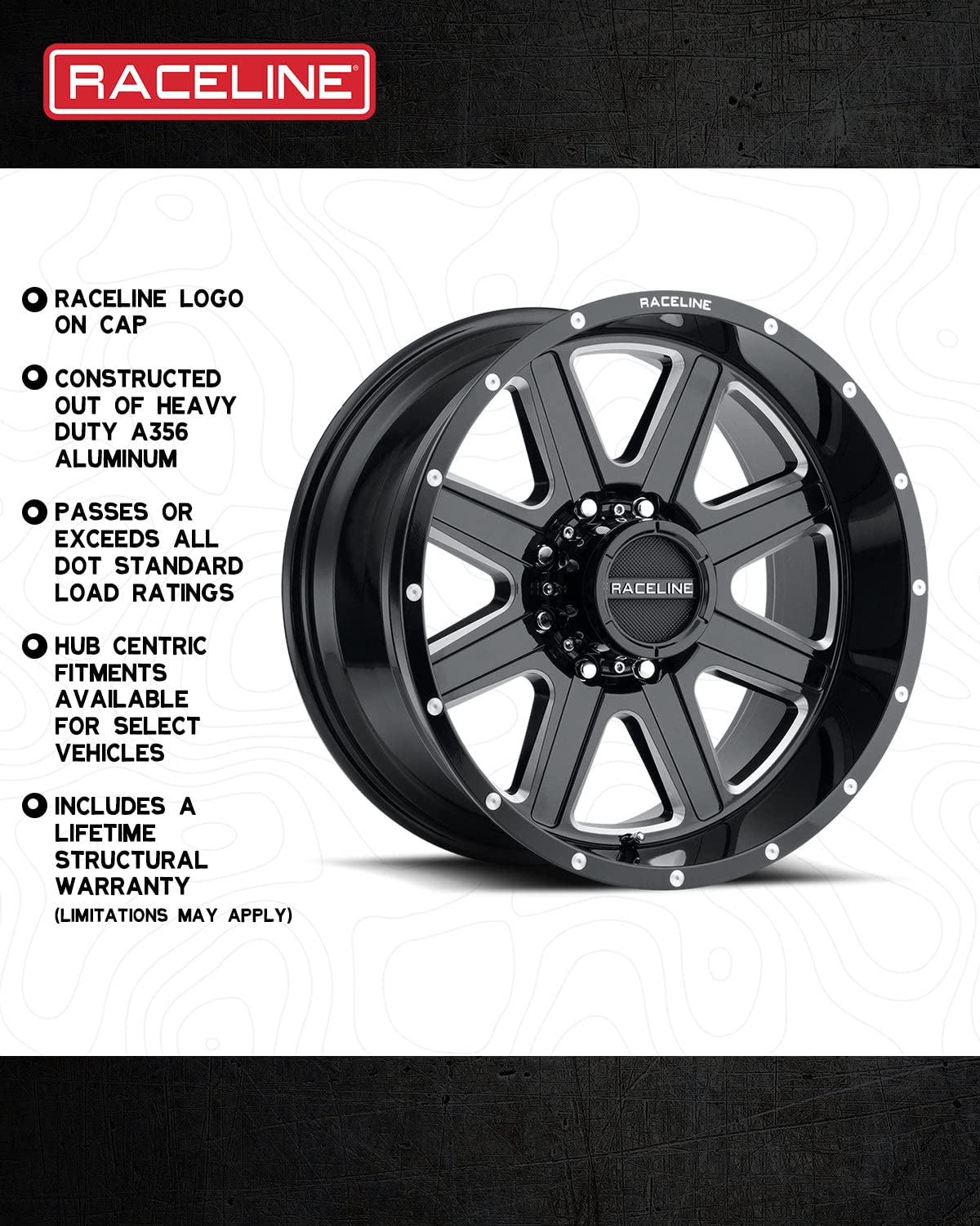 BMF Raceline Hostage 22X12 8X165.1-44mm