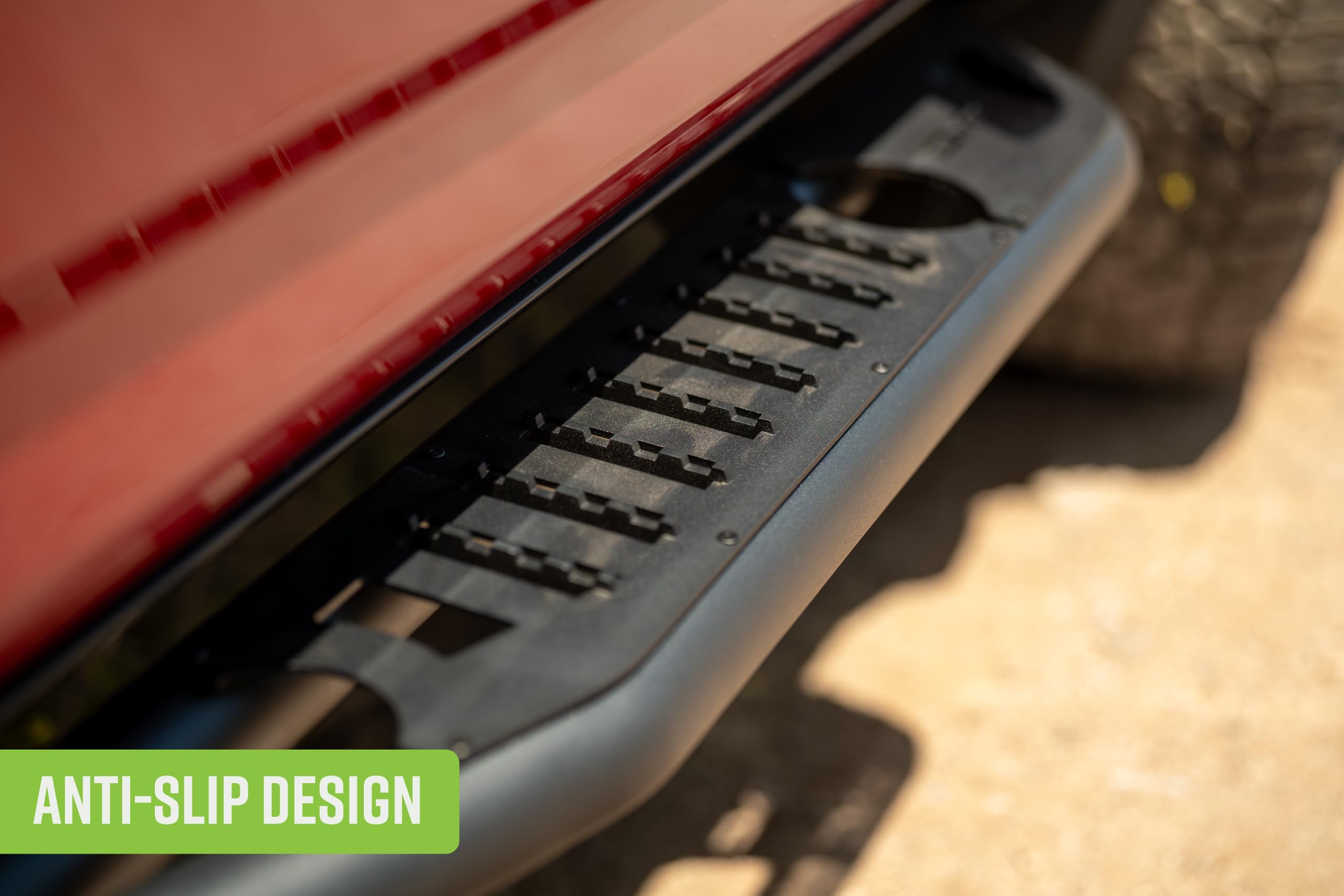 OE Plus DV8 Offroad Side Steps for 2010-2024 Toyota 4Runner | Anti-Slip Design | Provides Protection from Light Trail Debris | Retains OEM Ground Clearance | Fully Bolt-On Installation | Steel