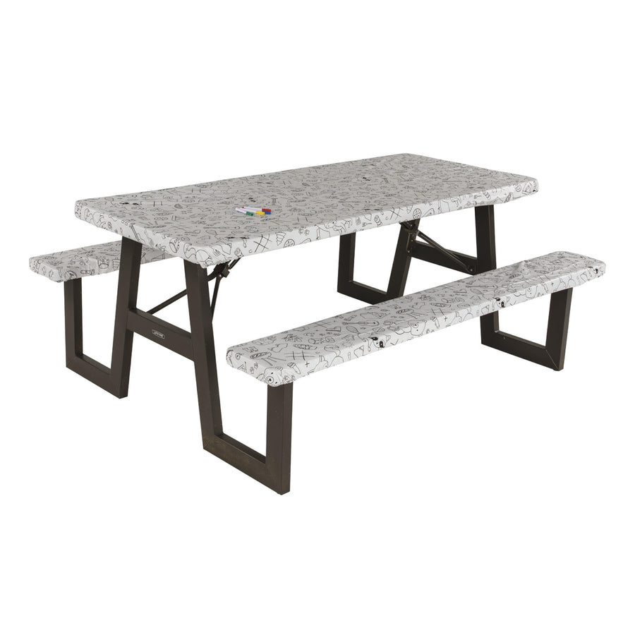 Color Escape Lippert Vinyl Tablecloth/Bench Cover Set for Camping and Picnics with 100% PEVA Material, Waterproof and Stain-Resistant Fabric - 2023051696