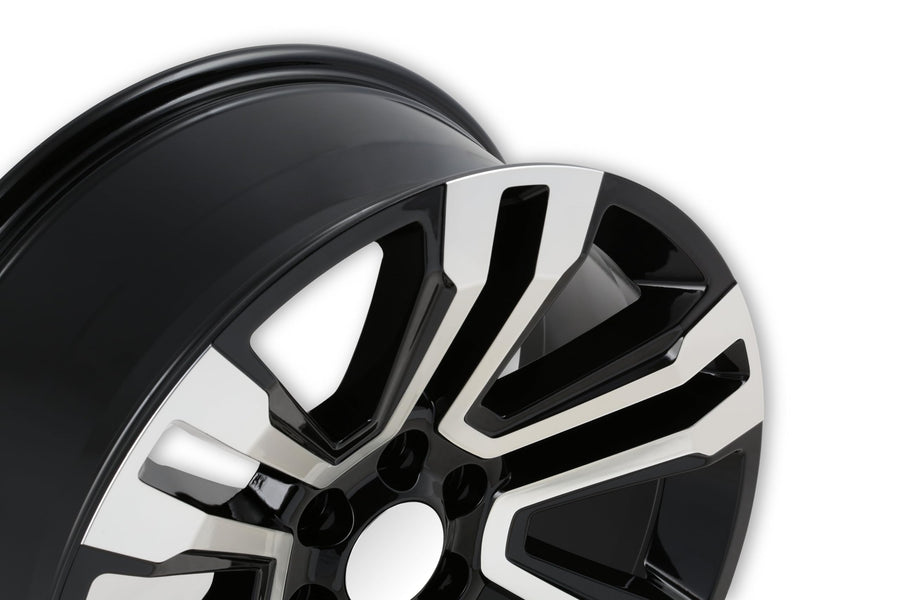 587 Series REV Wheels 587MB-2298328 - 22x9-6.1 bs - 6x5.5/6x139.7 -Black/Machine Lip