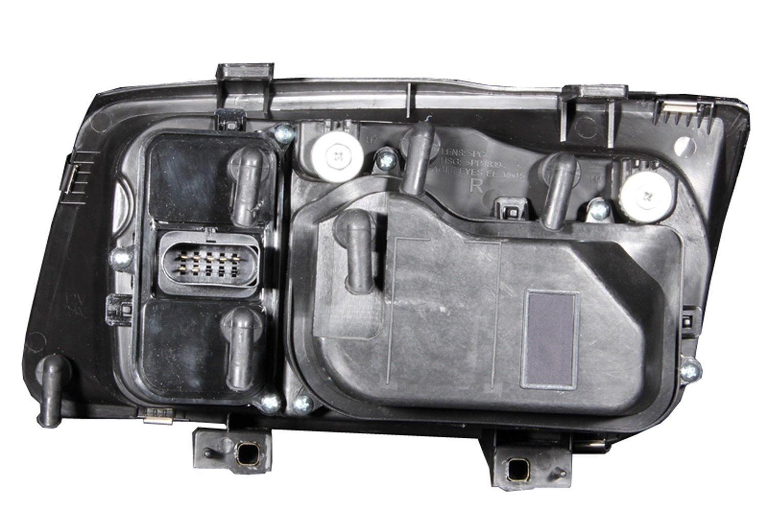 Halogen Projector Headlight Black/Clear for Volkswagen Jetta AnzoUSA 121369