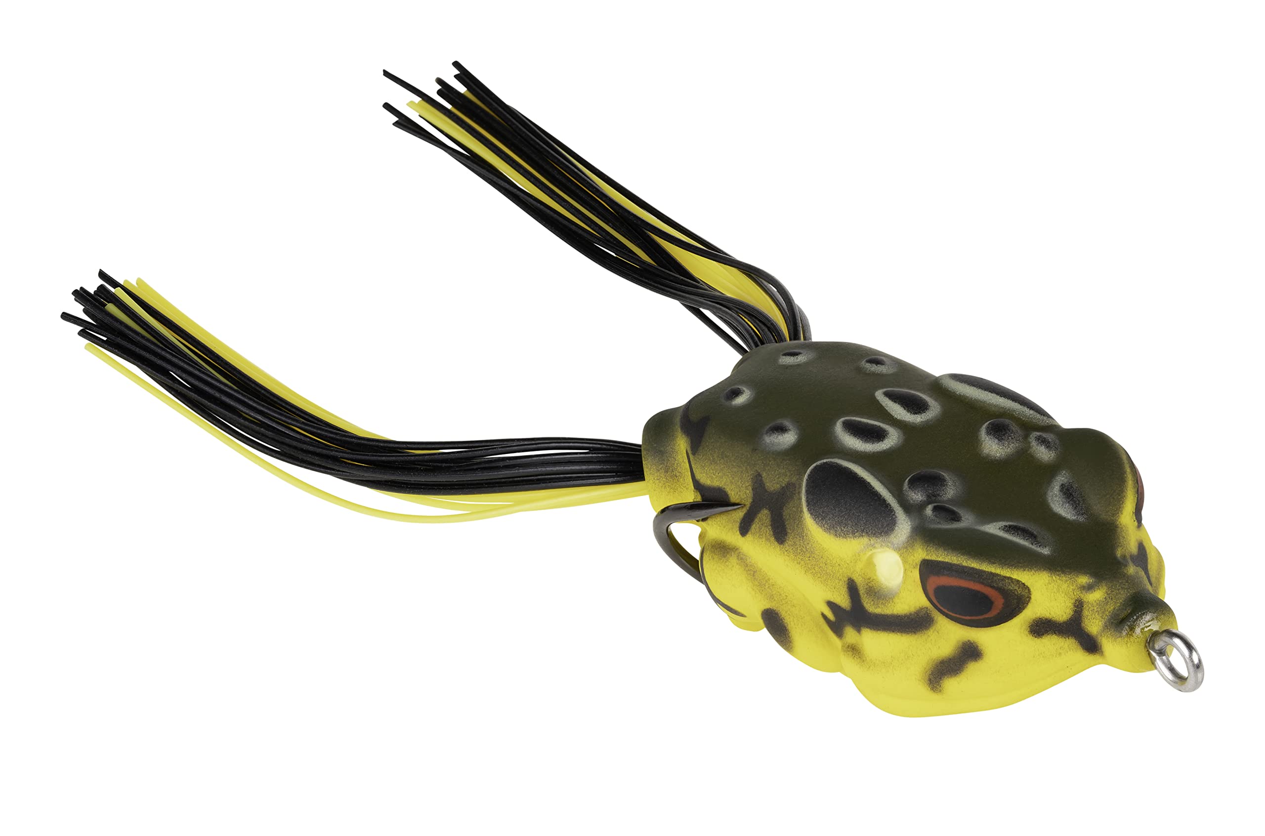 Frog Lure LUNKERHUNT with Short Skirts | Compact Frog Top Water Bass Fishing Lures | Compact Body, Weedless Hooks, Soft Hollow Body Freshwater Fishing Bait for Trout, Pike (Cane)