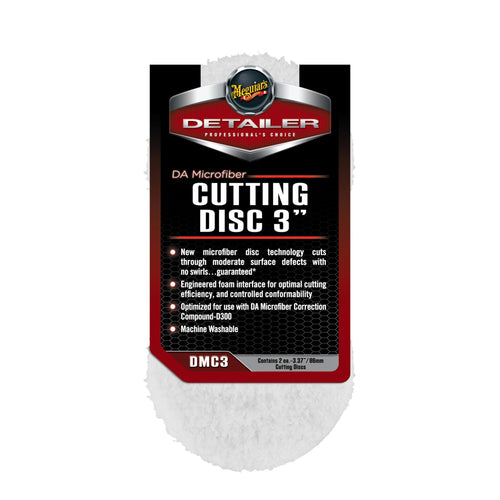 DMC3 Meguiar's DA 3" Microfiber Cutting Disc, 2 Pack
