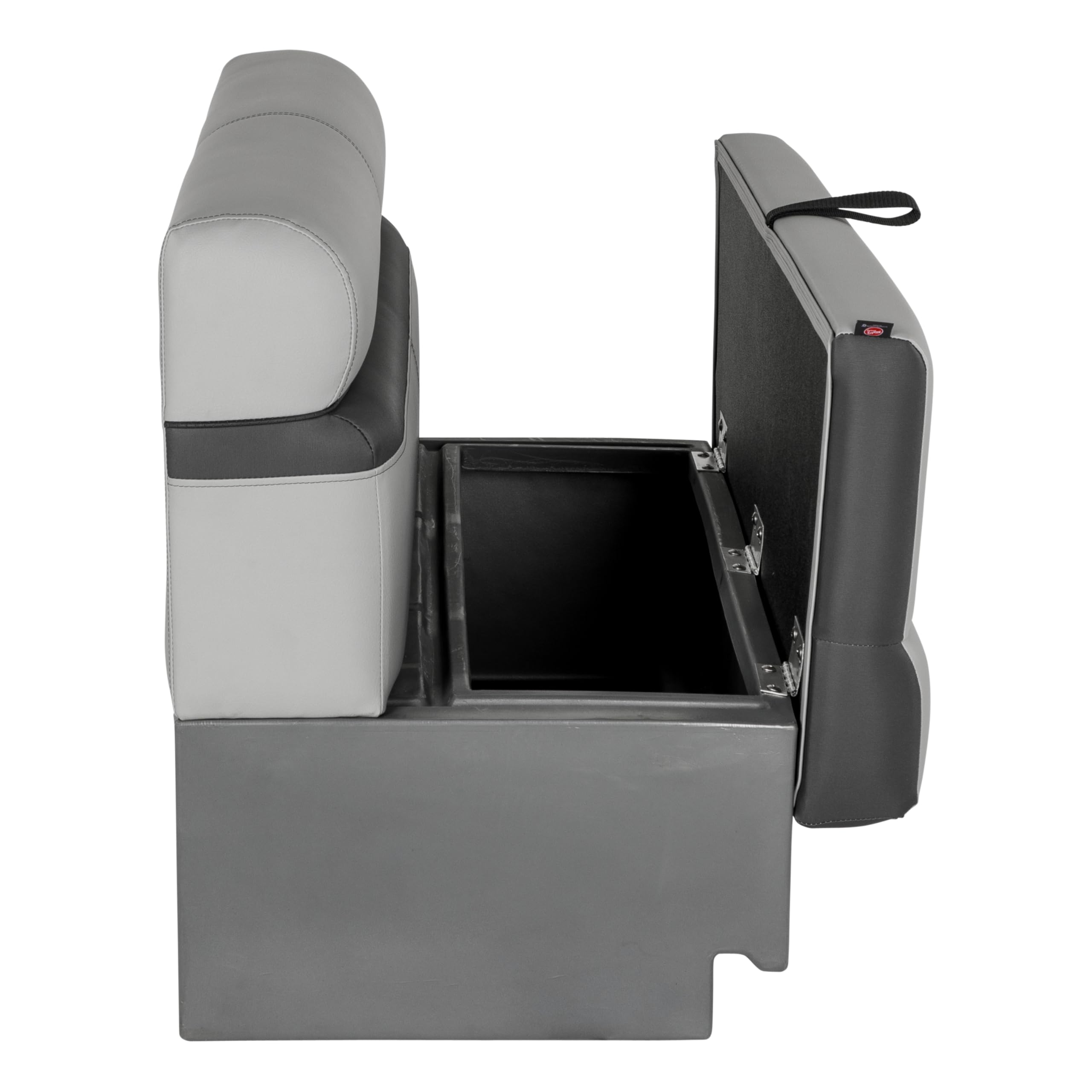 Rockport Series Lippert 50" Straight Pontoon Bench Seat, Measures 50" L x 26" W x 30" H, Marine-Grade Vinyl, High-Density Foam, Easy Installation, Fits Most Pontoons, River Rock – 20221094094