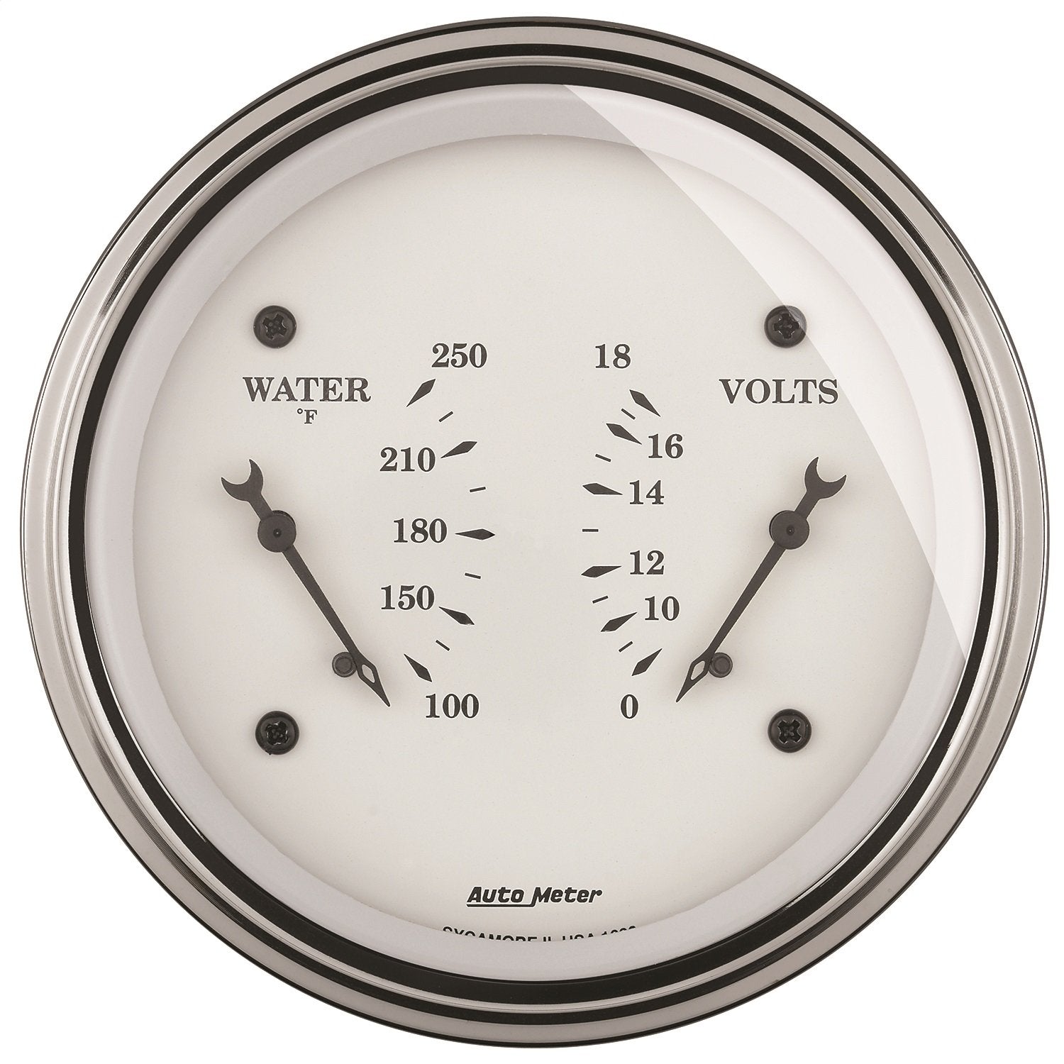 Auto Meter Old TYME 1630 White Water/Volt Dual Gauge