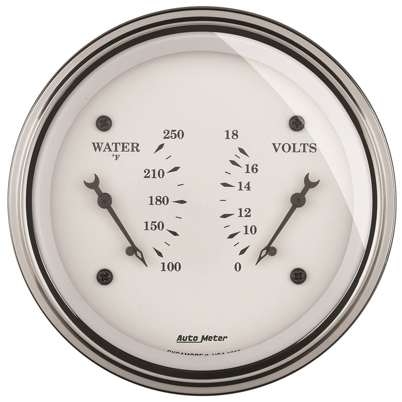 Auto Meter Old TYME 1630 White Water/Volt Dual Gauge