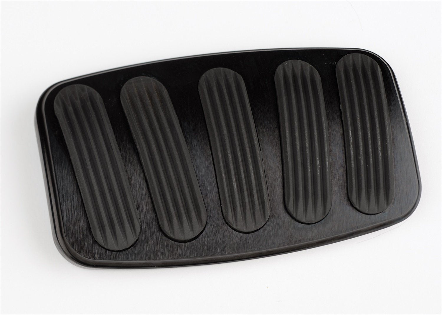 Midnight Series Lokar XBAG-6184 Black Billet Aluminum Curved Power Brake Pad with Rubber Insert