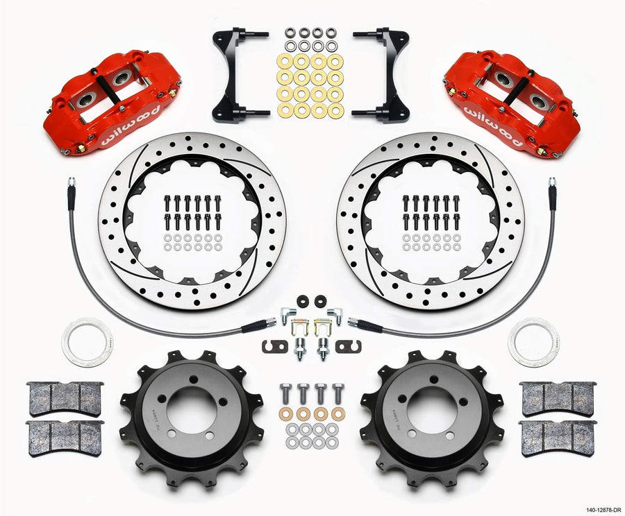 Rear FNSL4R Kit,12.88", Drilled, Red