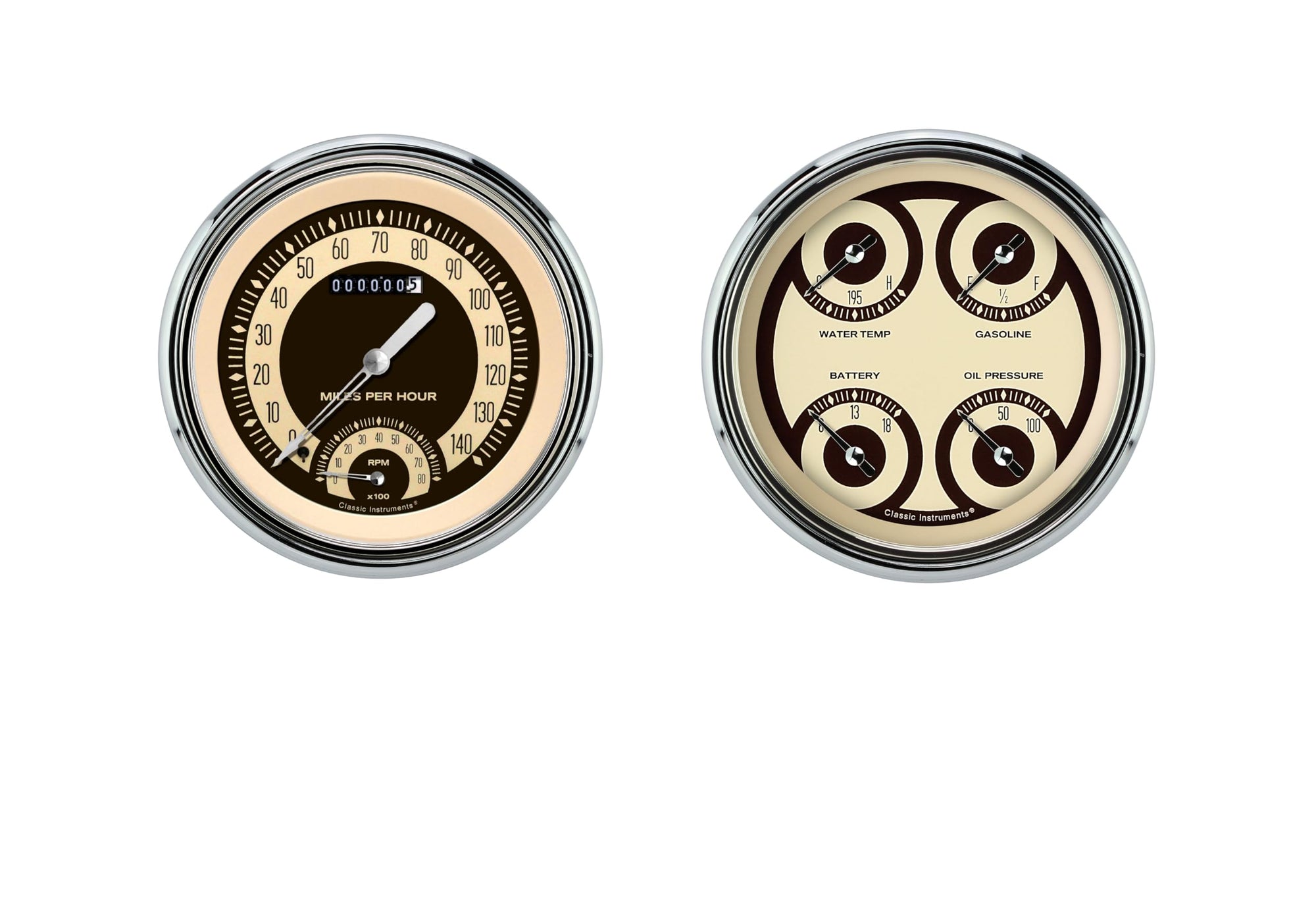 Classic Instruments CT47NT62-LS NOSTALG '47-'53 TRK- SPTAC/Quad-LS CHV