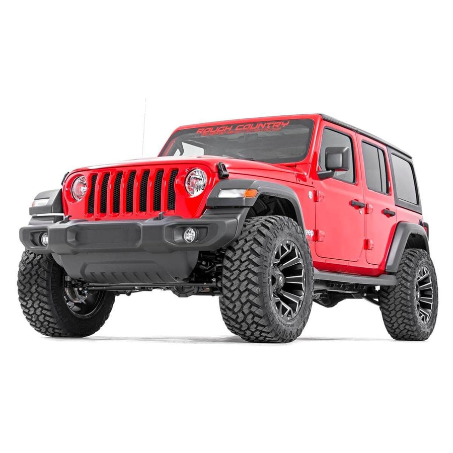Rough Country 2.5" Lift Kit for Jeep Wrangler JL Unlimited Rubicon w/ M1 Shocks (2018-2023) 4-Door - Fits up to 35" Tires