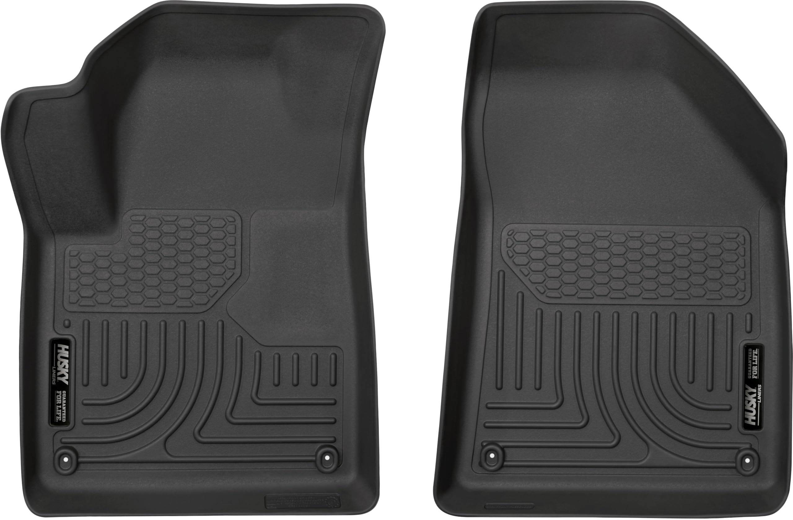 Weatherbeater Husky Liners Floor Mats | Fits 2015-2024 Jeep Cherokee | Front Row, 2-pc Black - 13581