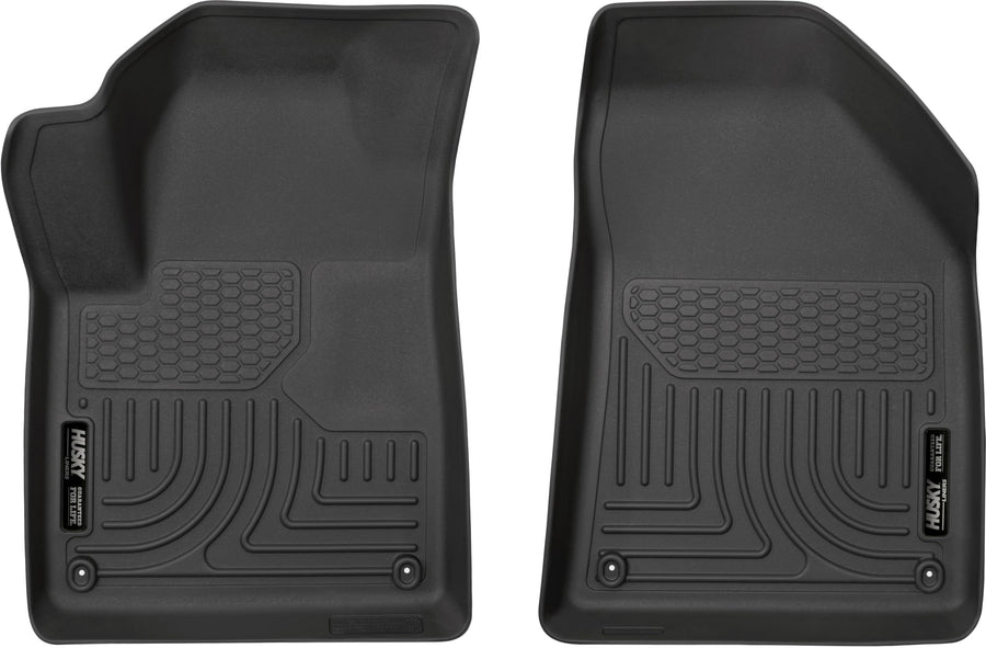 Weatherbeater Husky Liners Floor Mats | Fits 2015-2024 Jeep Cherokee | Front Row, 2-pc Black - 13581