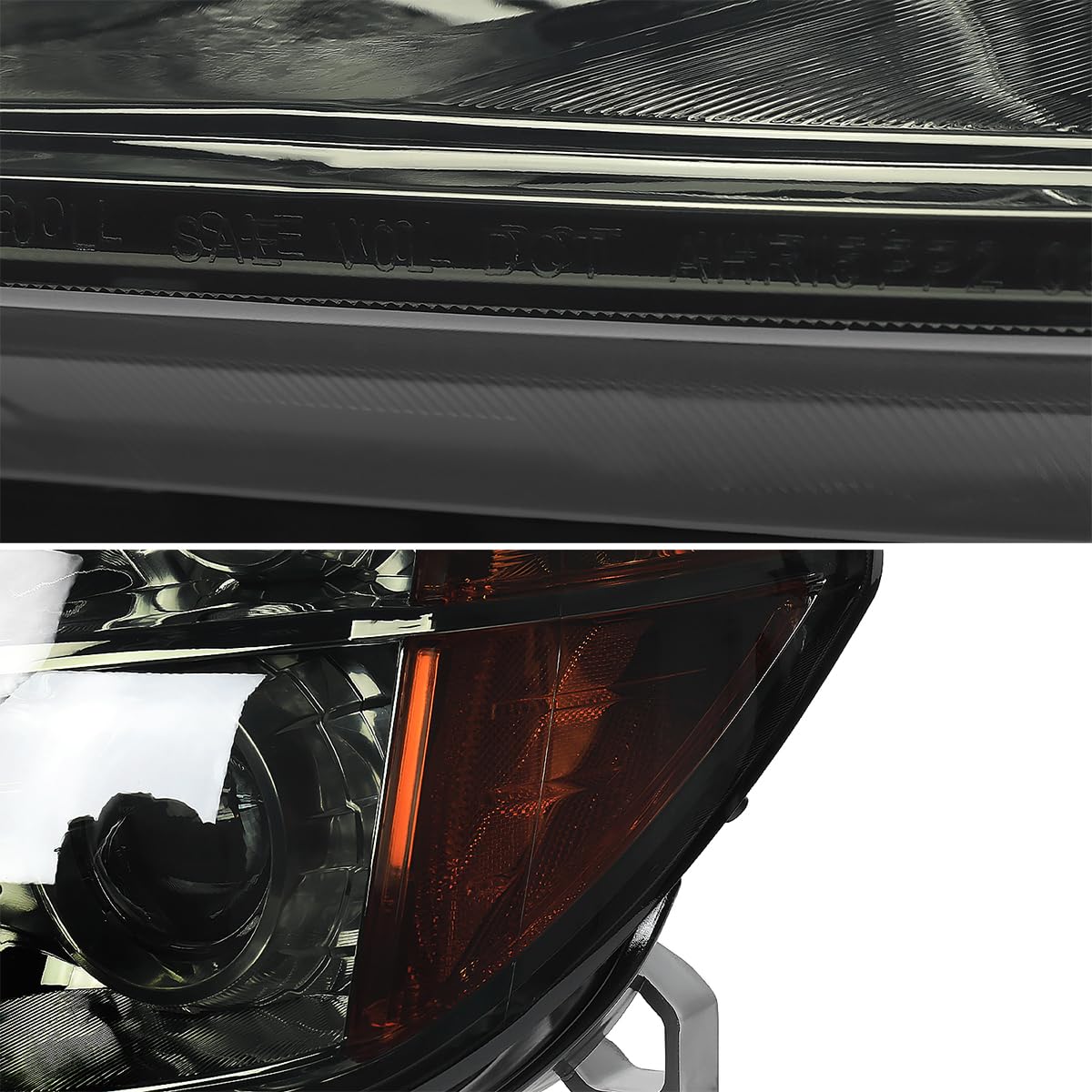Smoke Projector Headlights SPEC-D TUNING Compatible with 2006-2008 Honda Pilot, Left + Right Pair Headlamps Assembly