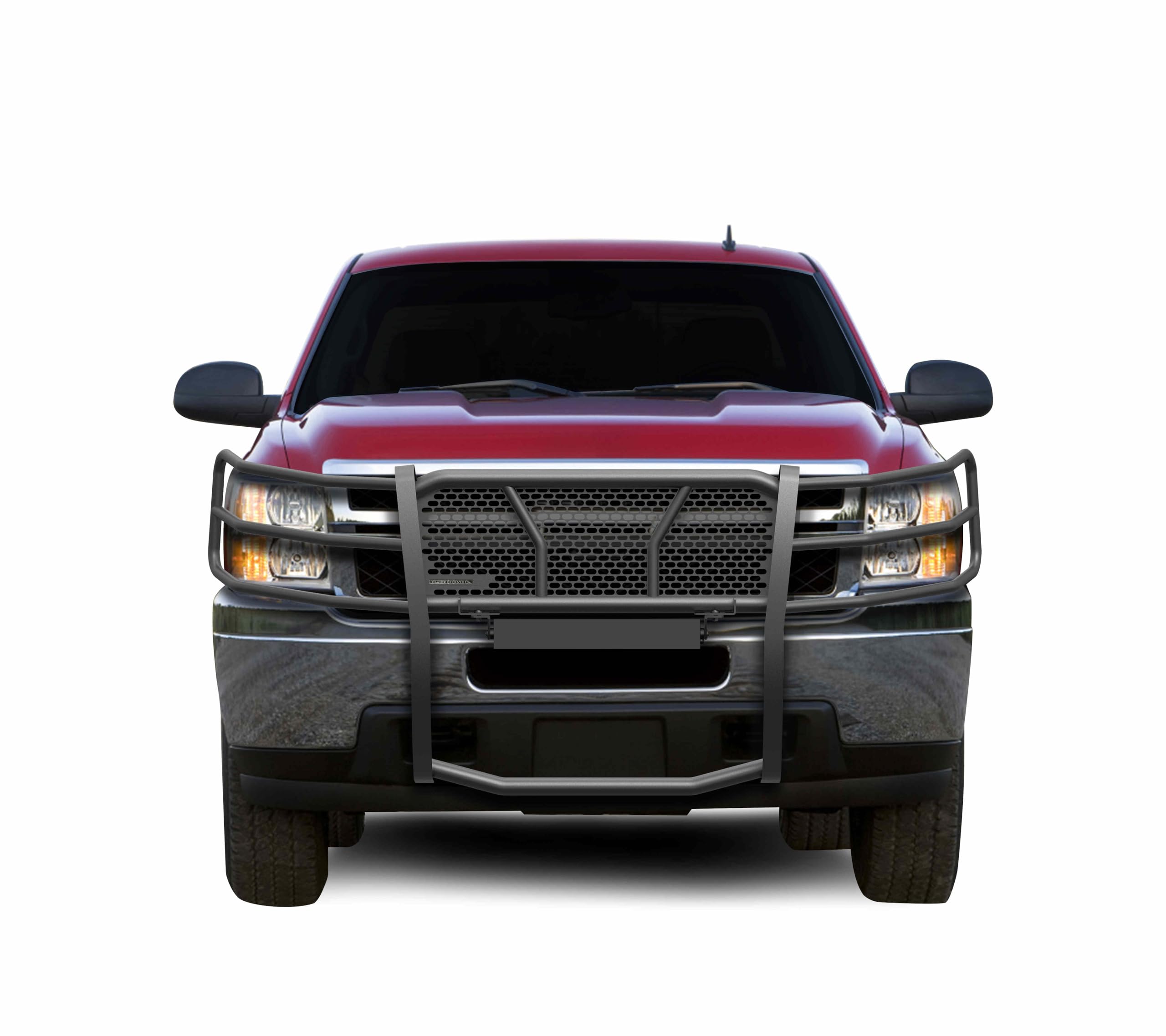 Heavy Duty Black Horse Rugged Grille Brush Bumper Guard Modular Black Compatible with 2007-2013 Chevrolet Silverado 1500-RU-CHSI07-B