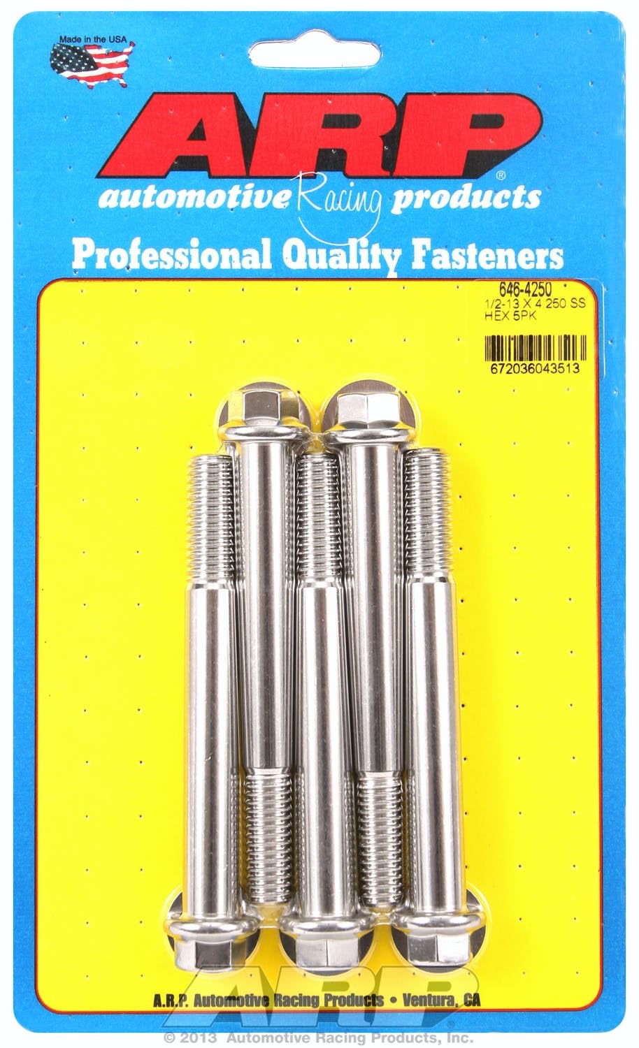 Hex Bolt ARP (646-4250), Stainless Steel