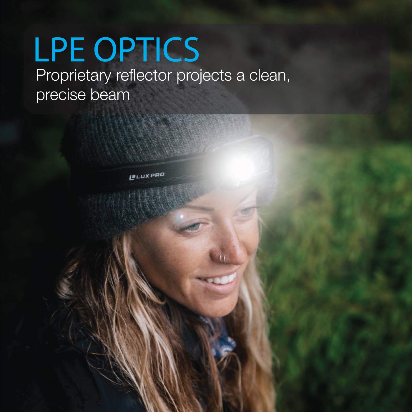 LUXPRO LED Waterproof Headlamp Bright 355 Lumens LP735