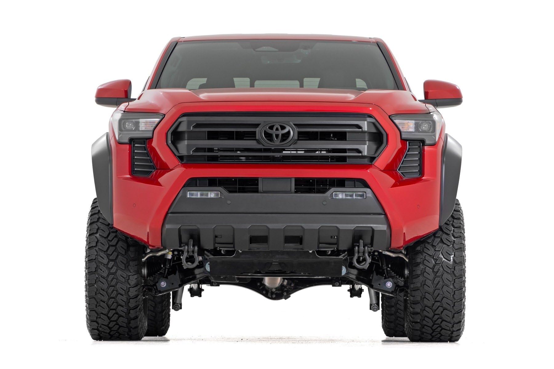 Rough Country Fender Flares Sport Style for Toyota Tacoma (2024-2025) - 1.75" Extra Tire Coverage, UV-Resistant ABS, Flat Black (Set of 4)