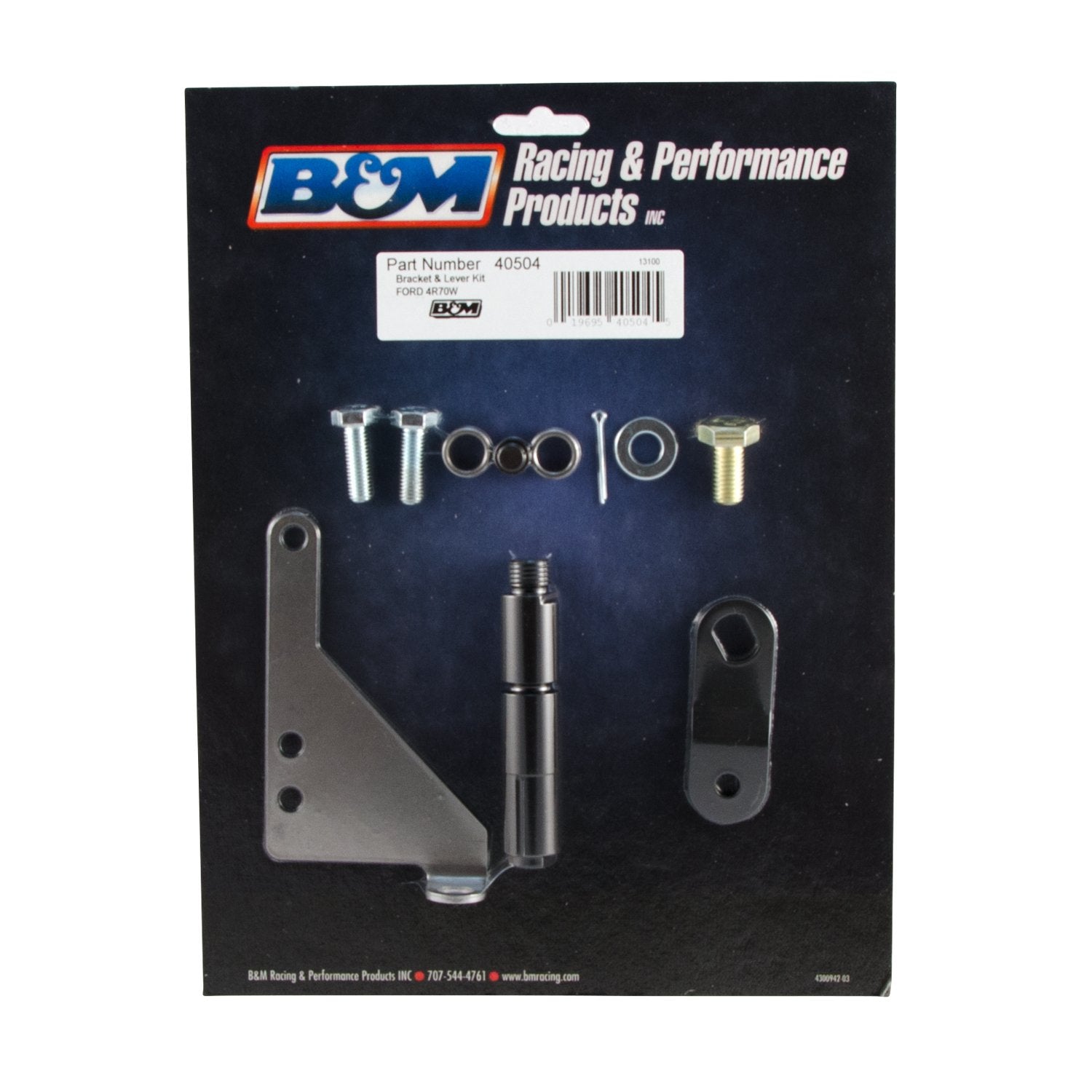 Bracket and Lever Kit B&M 40504 for Ford 4R70W Automatic Transmission , Gray