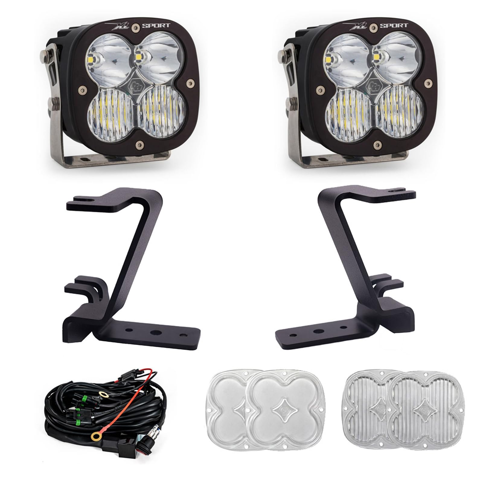 Baja Designs A-Pillar Light Kit XL Sport for Ford Super Duty Truck 23-On with 2 Lights, Toggle Harness and Mounting Accessories