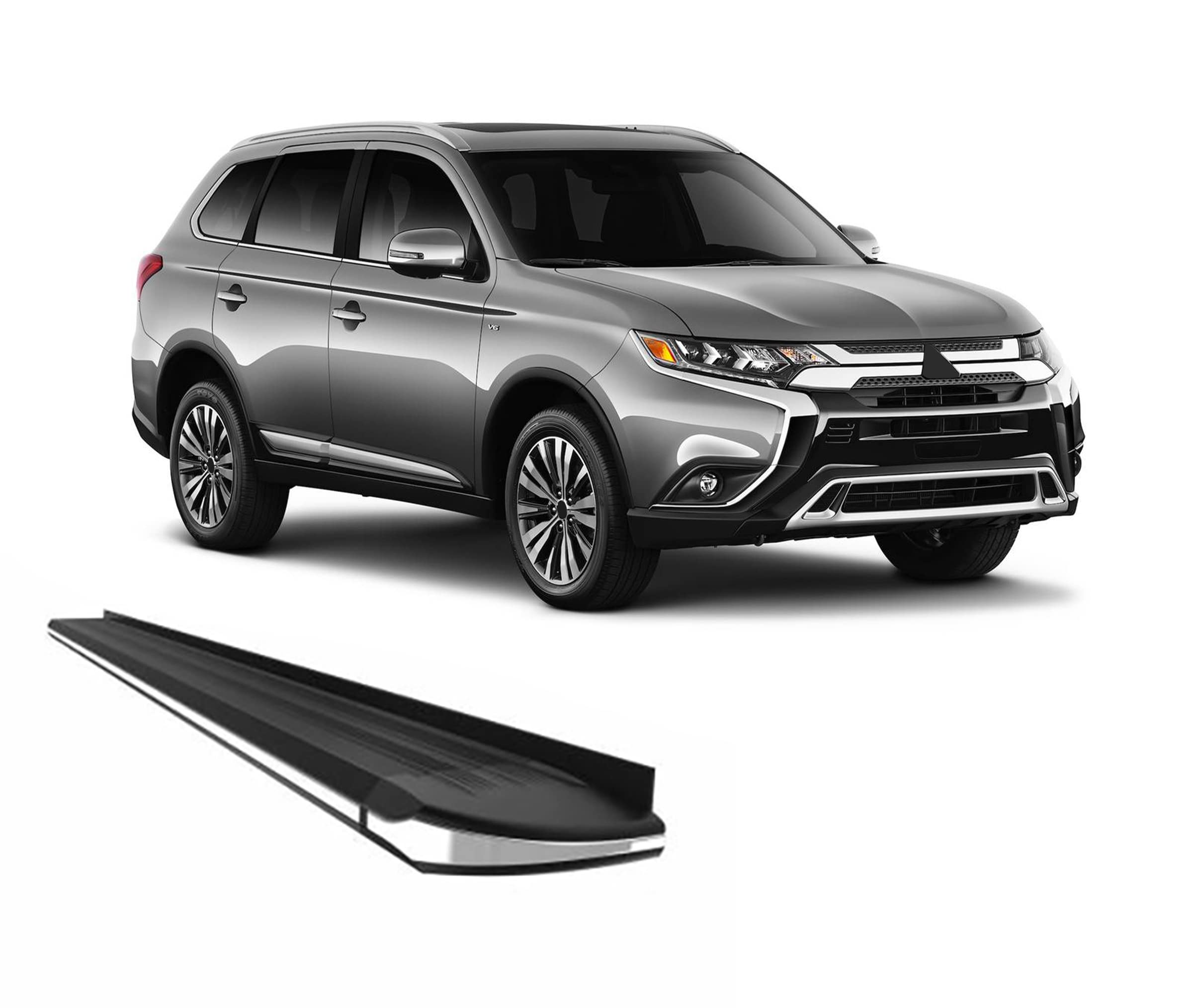 Exceed Black Horse Running Boards Compatible with 2013-2019 Mitsubishi Outlander-EX-M167
