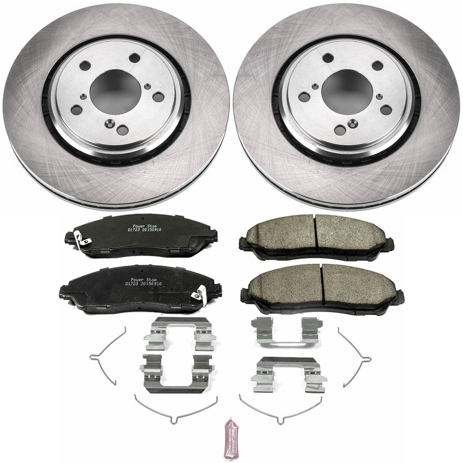 Power Stop KOE7352 Front Replacement Brake Kit-OE Brake Rotors & Ceramic Brake Pads For Acura MDX Honda Ridgeline Pilot