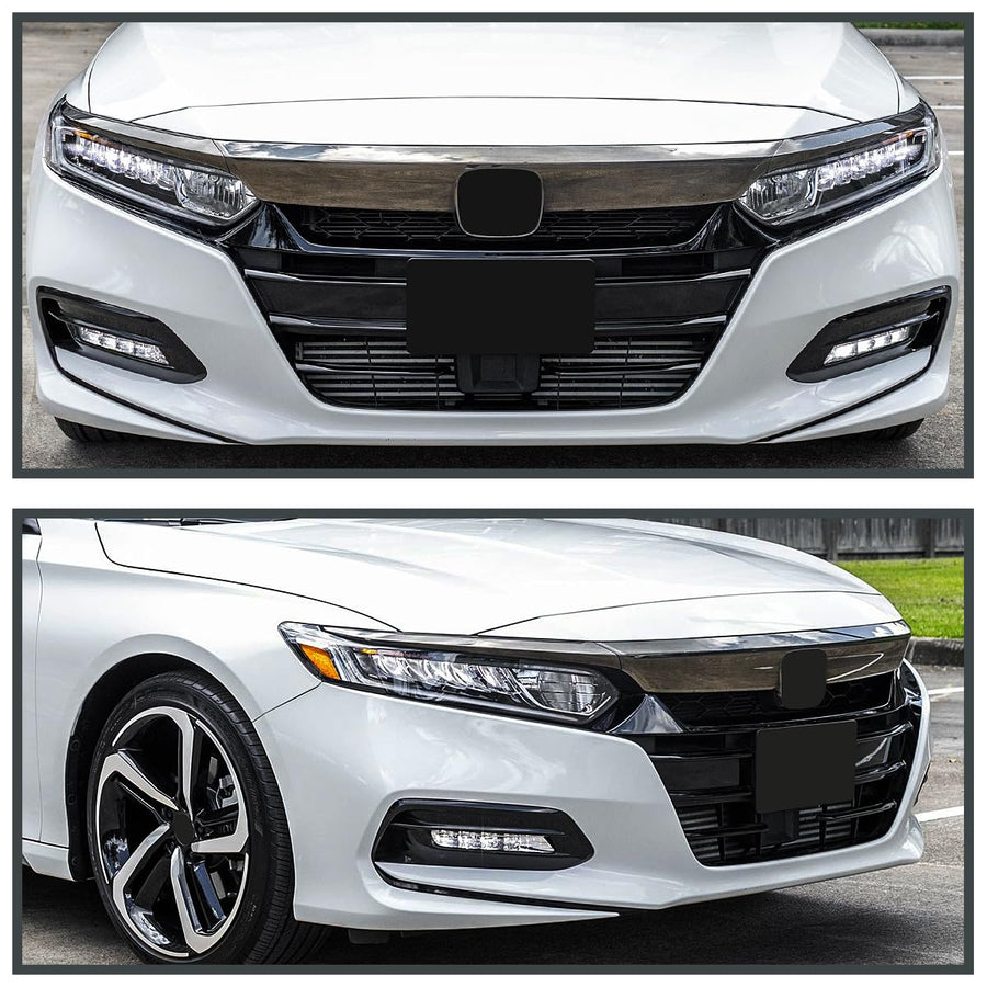 LED Driving Fog Lights + Switch SPEC-D TUNING Compatible with 2018-2020 Honda Accord Sedan 4Dr, L+R Pair Assembly